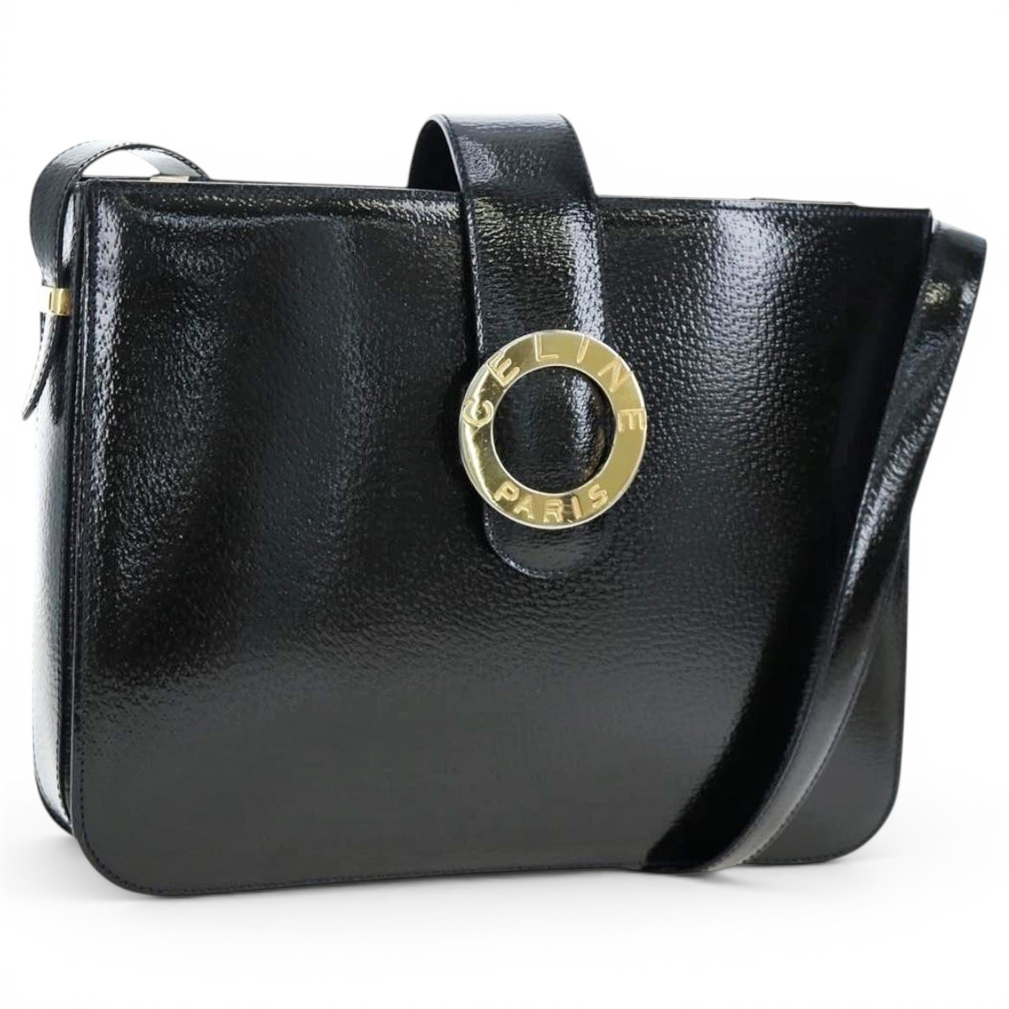 Patent leather handbag