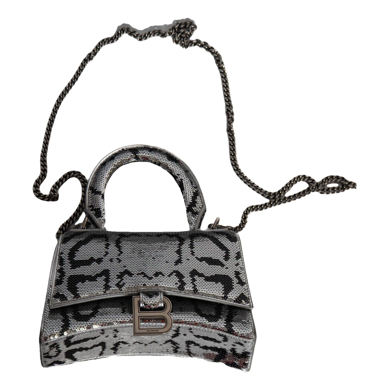 Hourglass glitter handbag