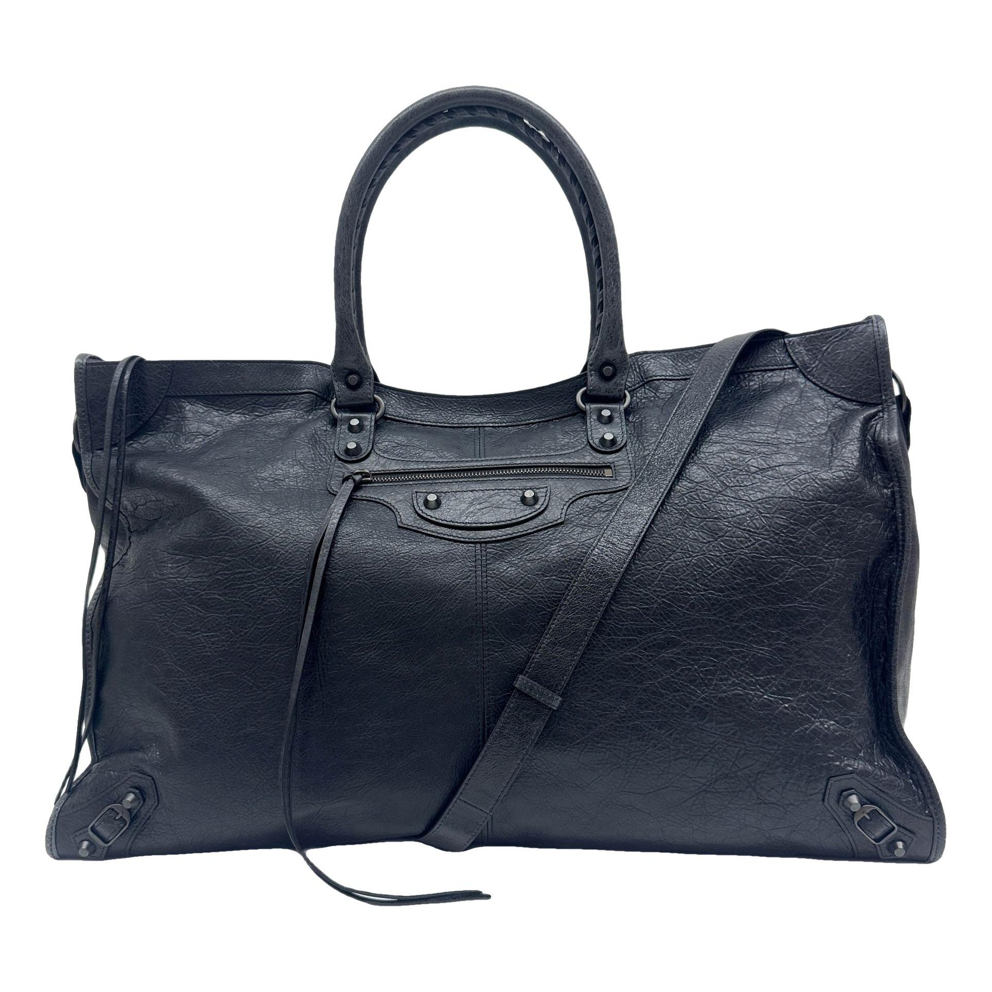 City leather handbag