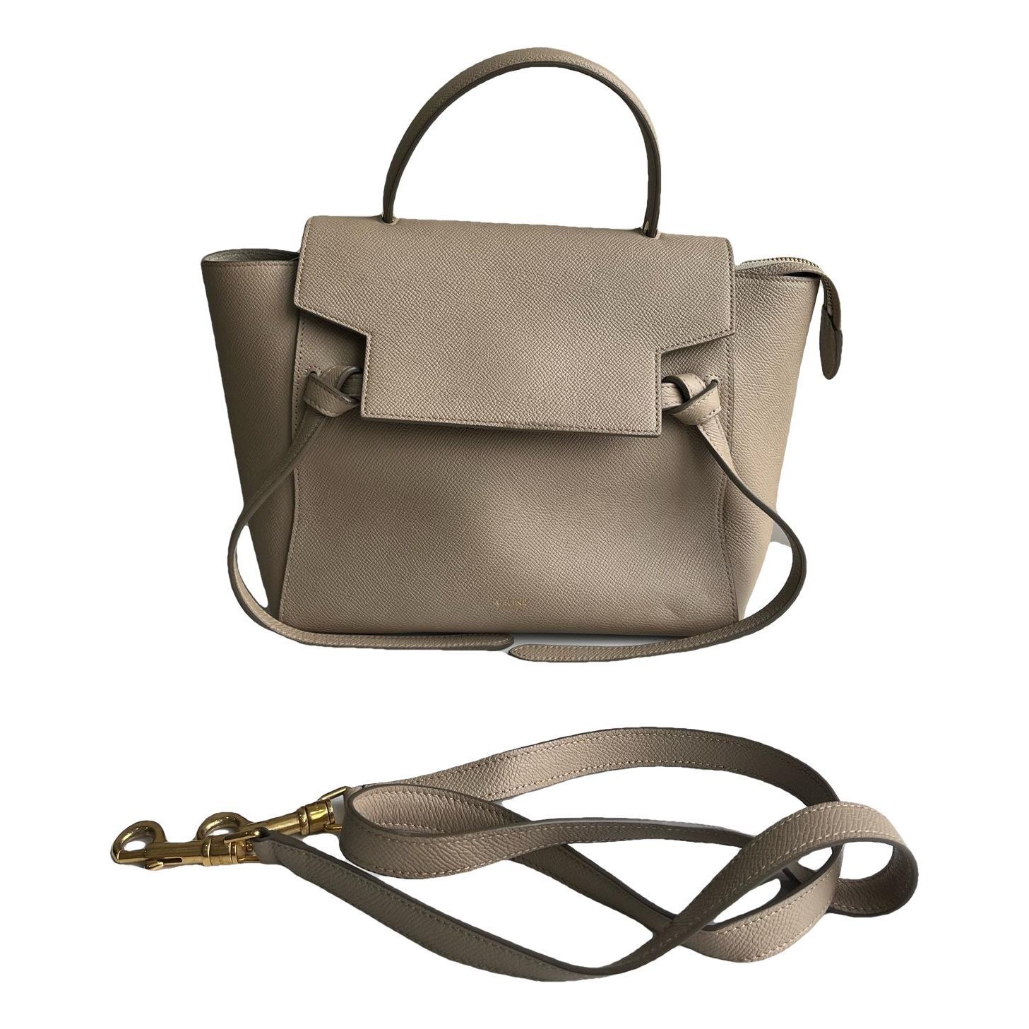 Belt leather handbag