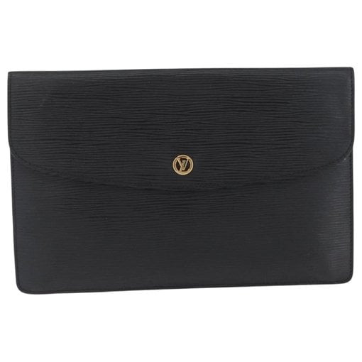 Leather clutch bag