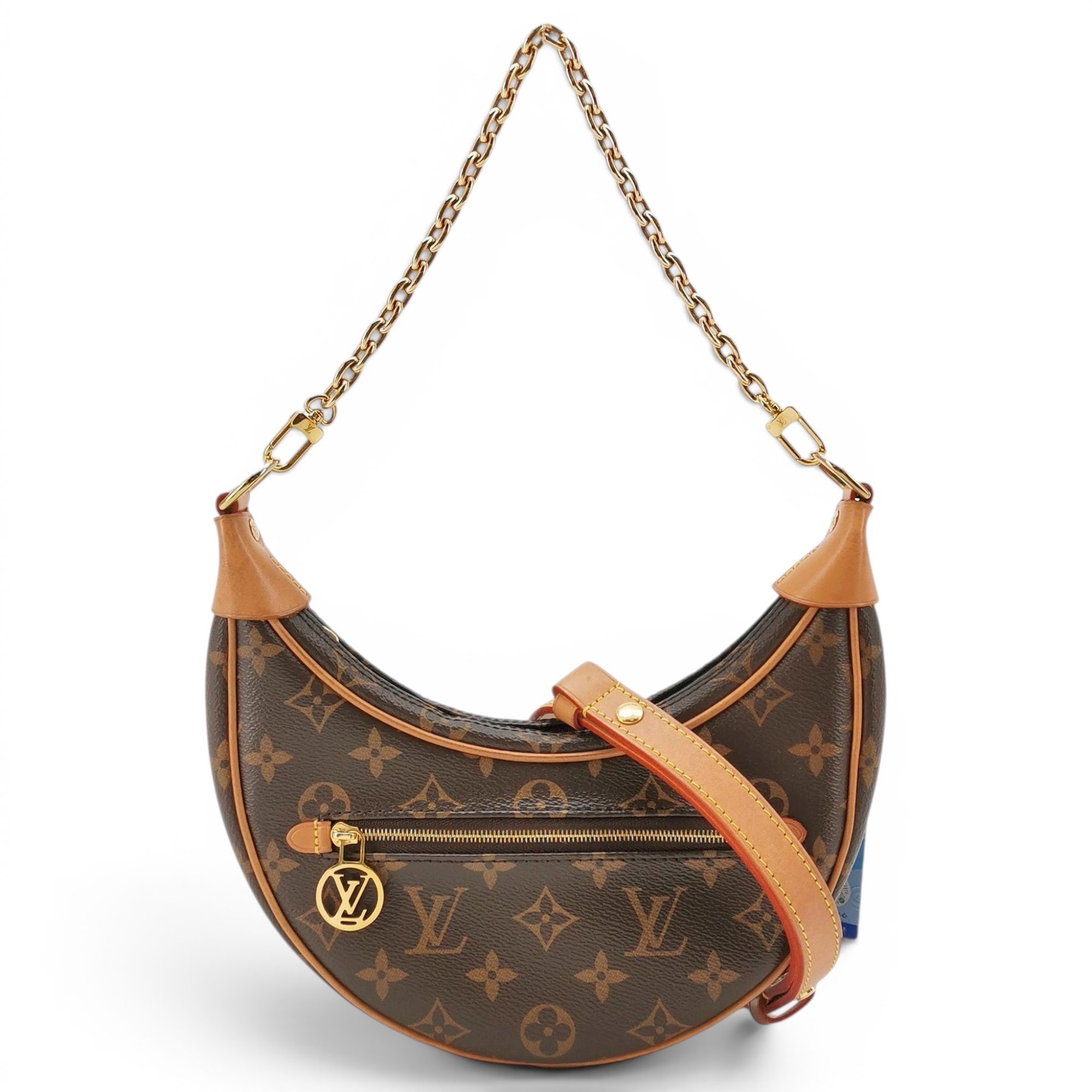 Loop leather handbag