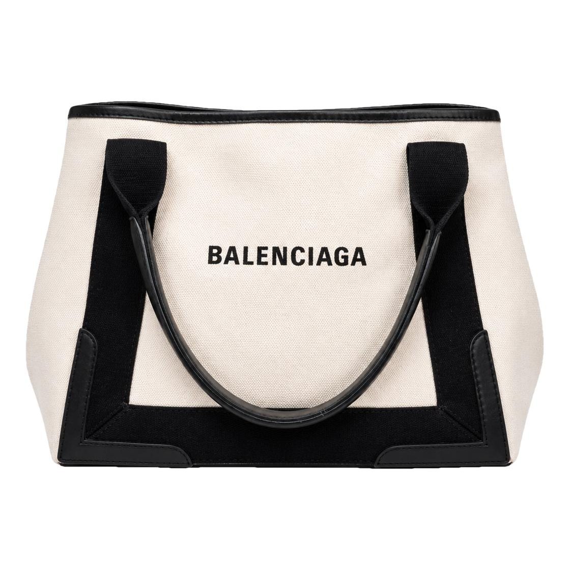 Navy cabas leather tote