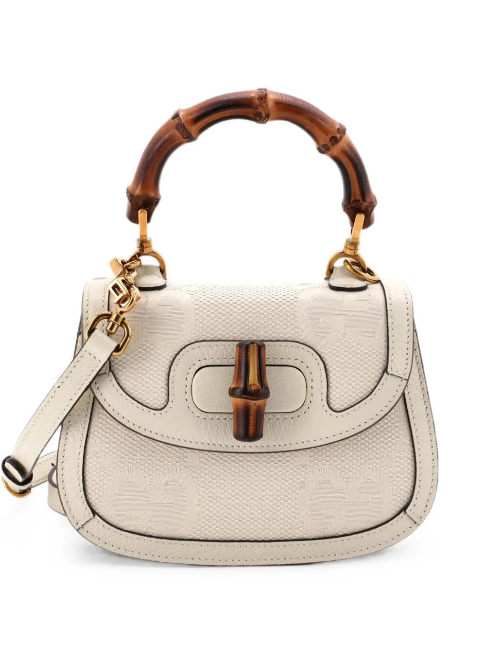 Bamboo 1947 Top Handle Bag Jumbo GG Canvas Mini crossbody bag
