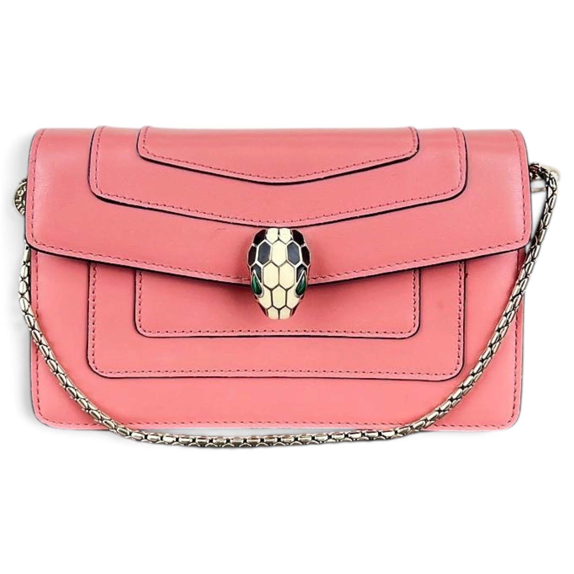 Serpenti leather handbag