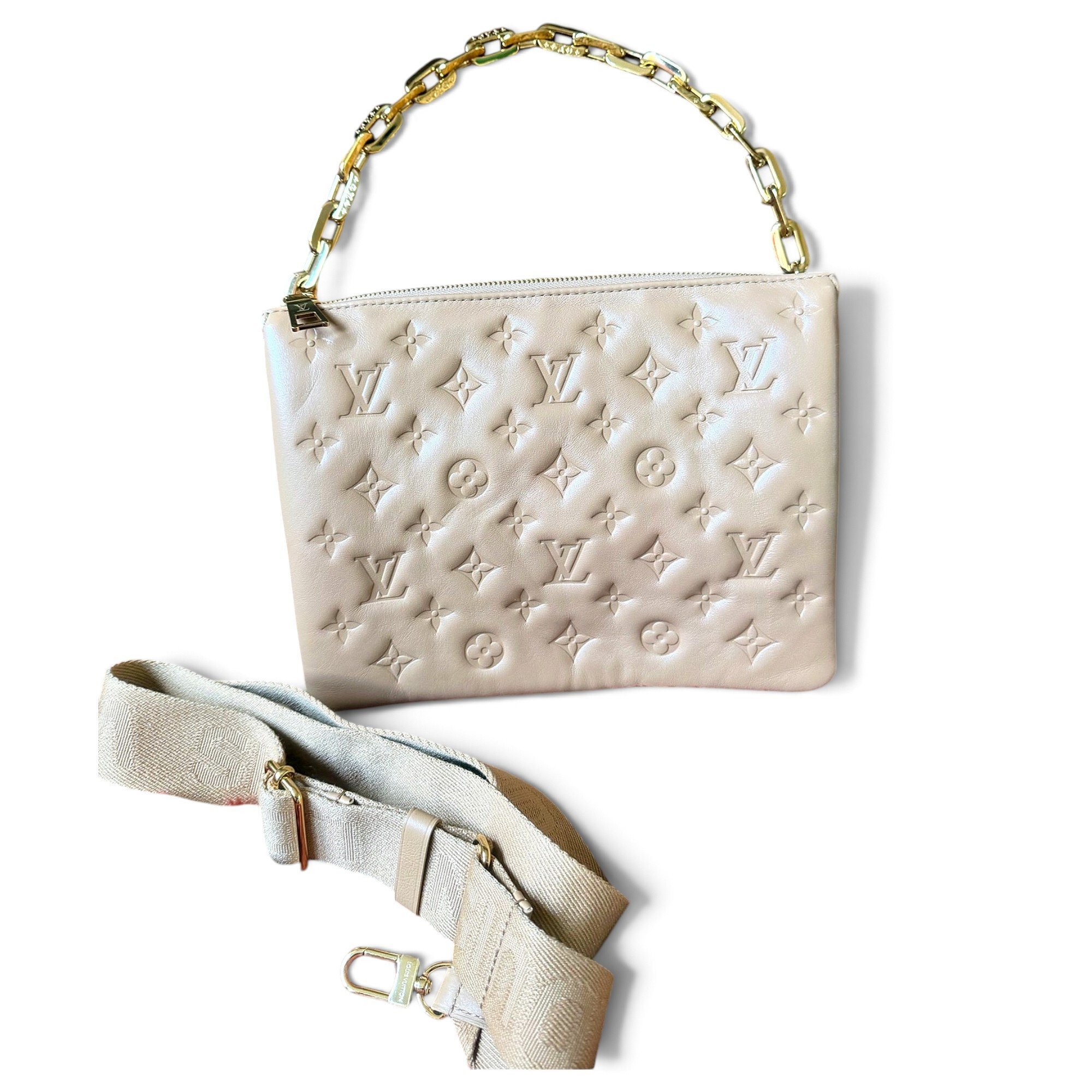 Coussin leather crossbody bag