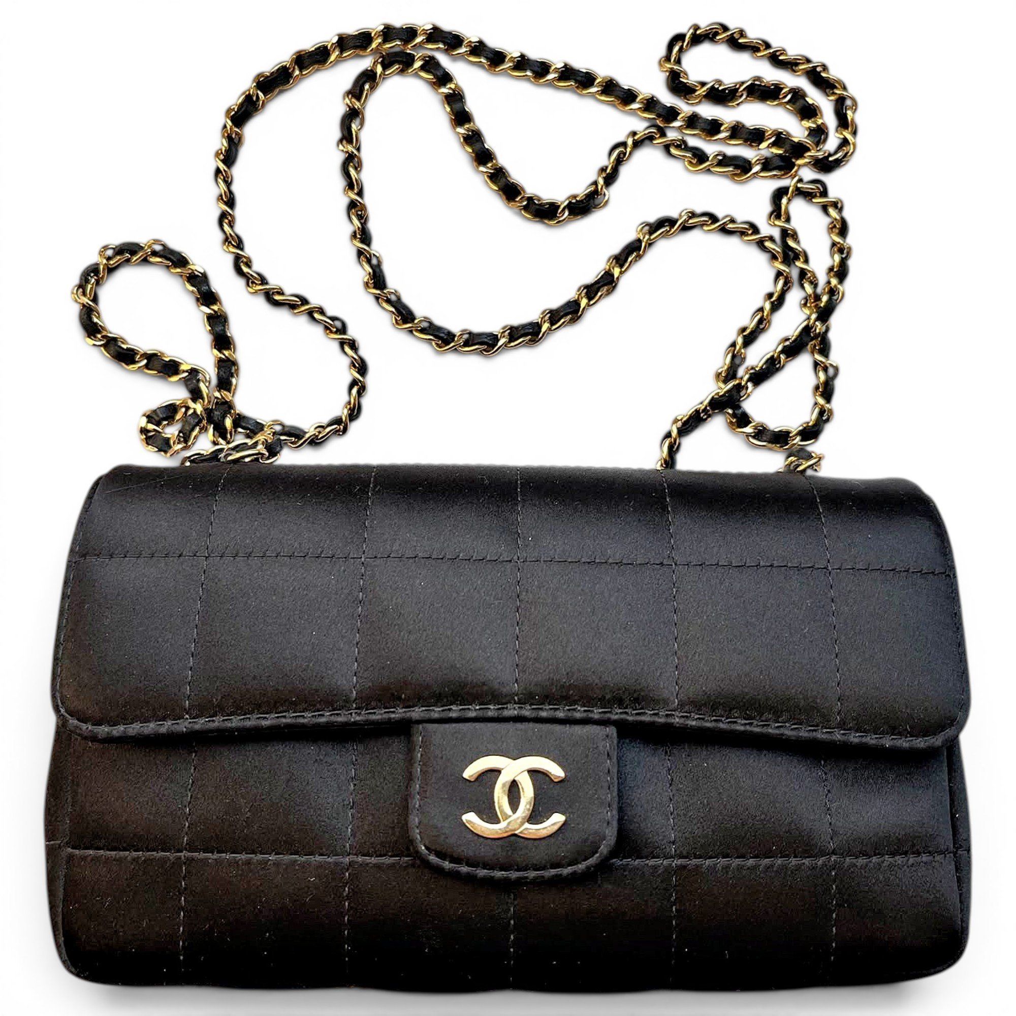 East West Chocolate Bar silk handbag