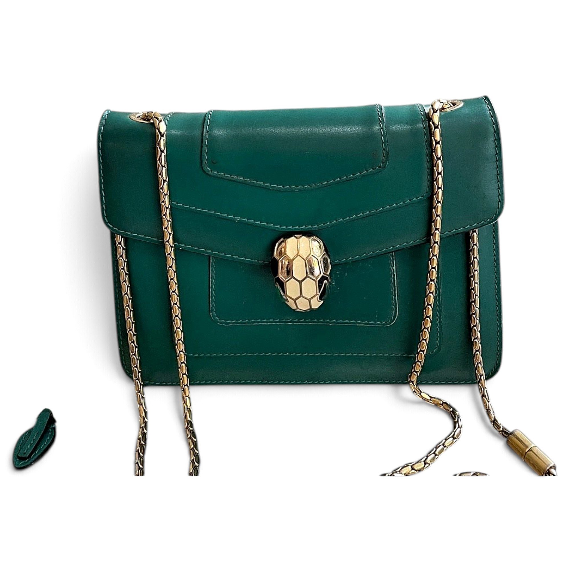 Serpenti leather handbag