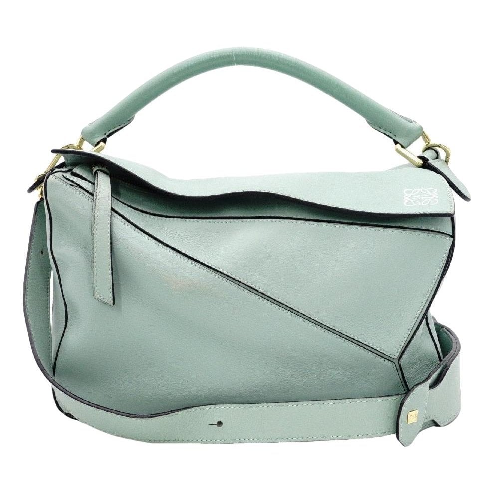 Puzzle leather handbag
