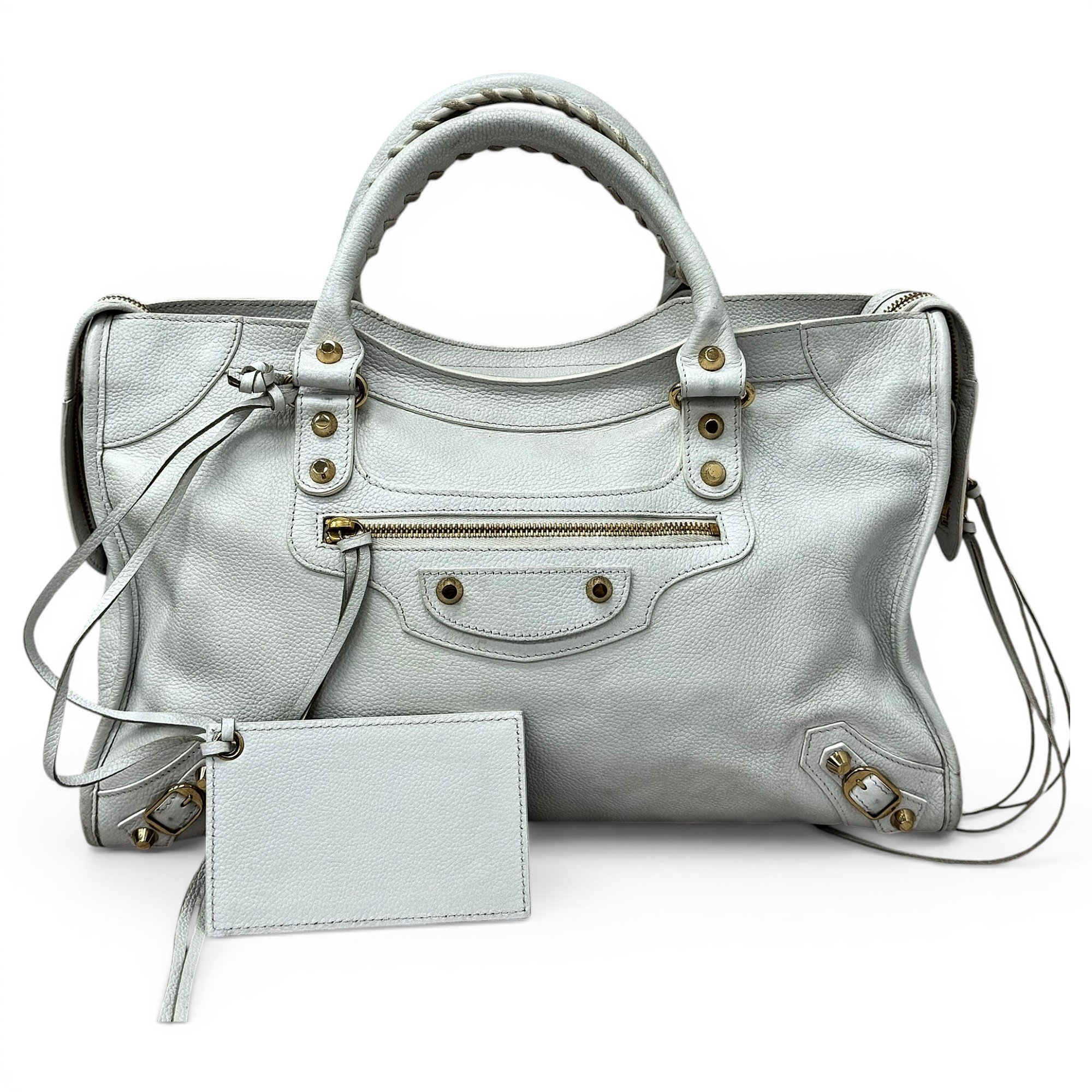 City leather handbag