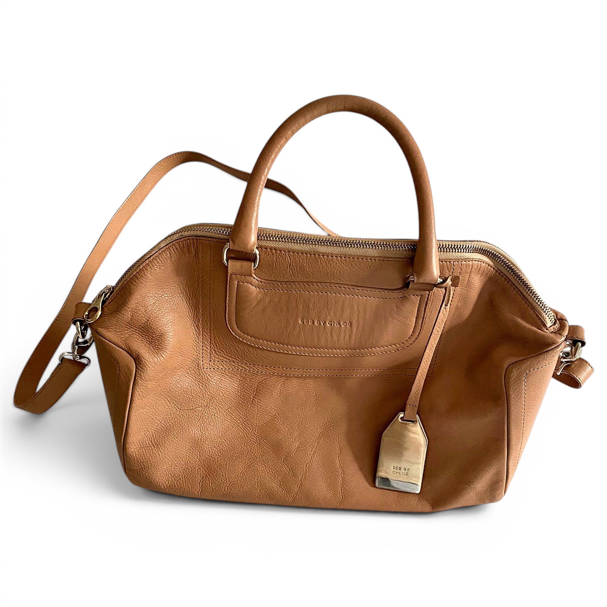Leather tote