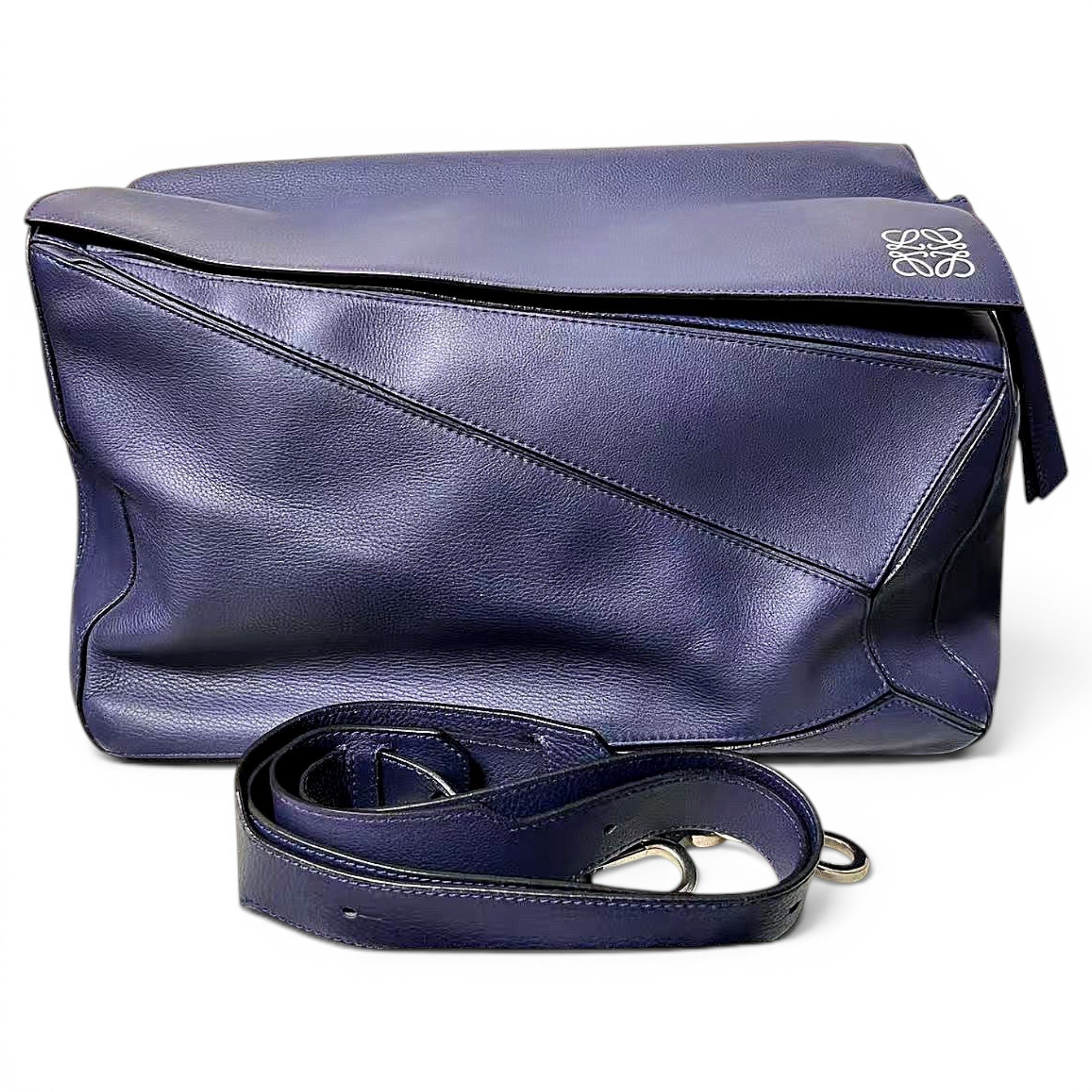 Puzzle leather handbag
