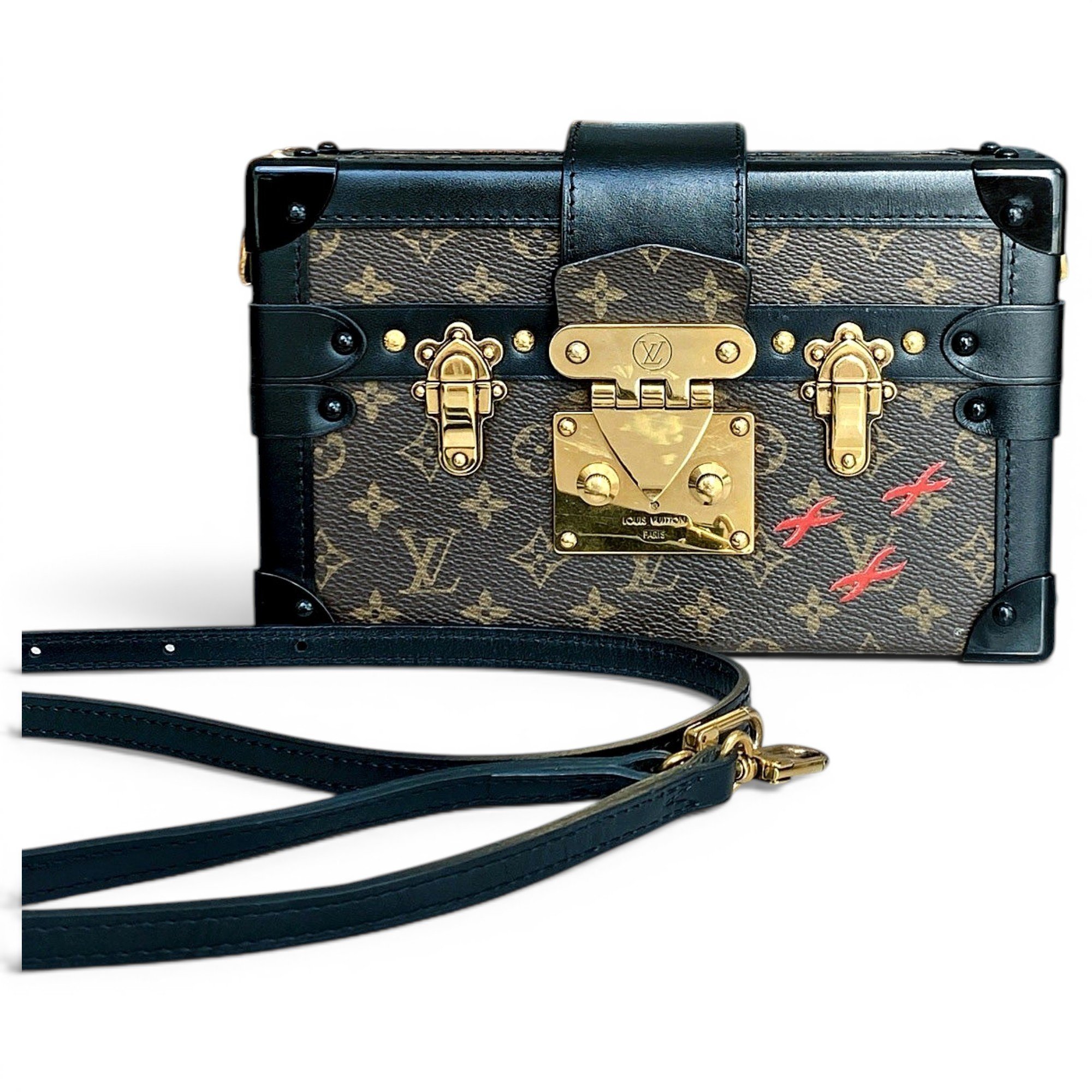Petite Malle leather crossbody bag