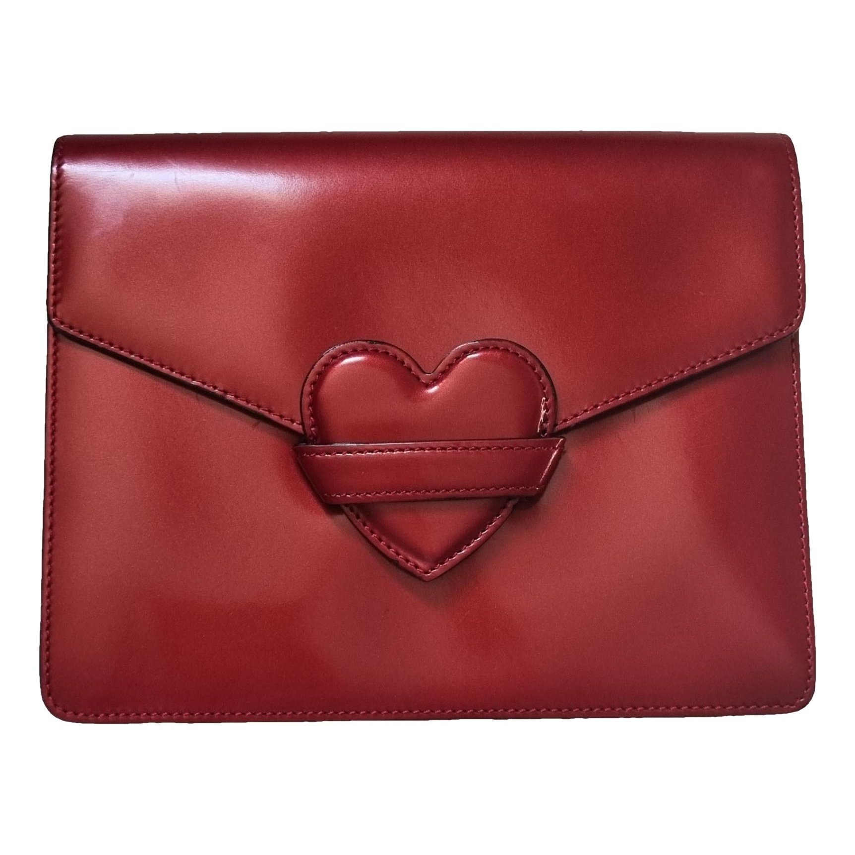 Patent leather clutch bag