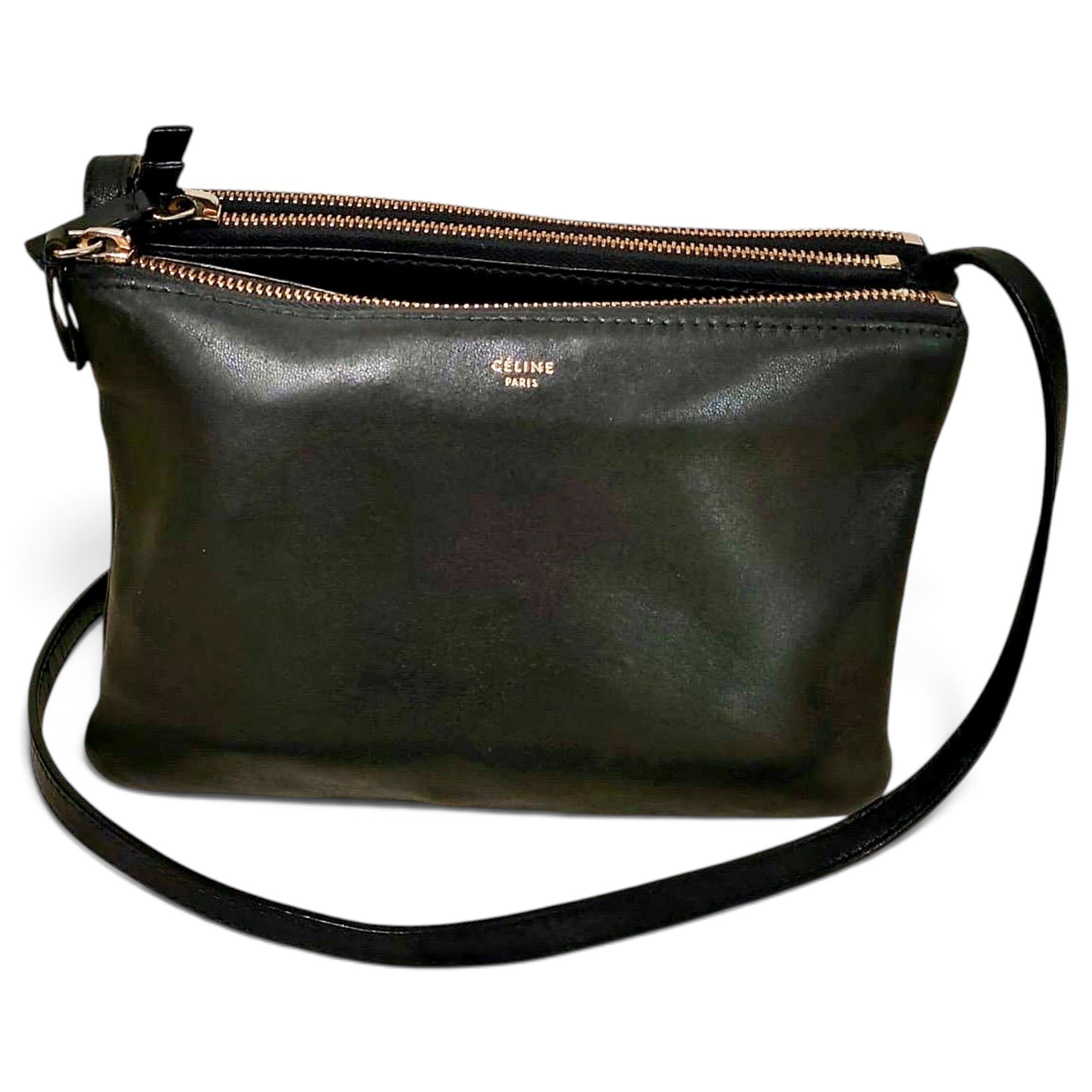 Trio leather crossbody bag