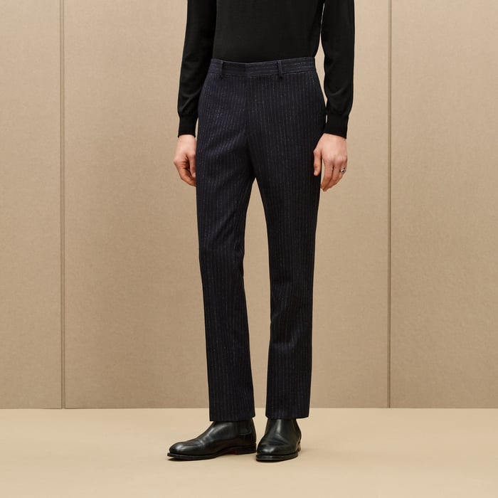 Marine "Rayures Craies" Soho Pants