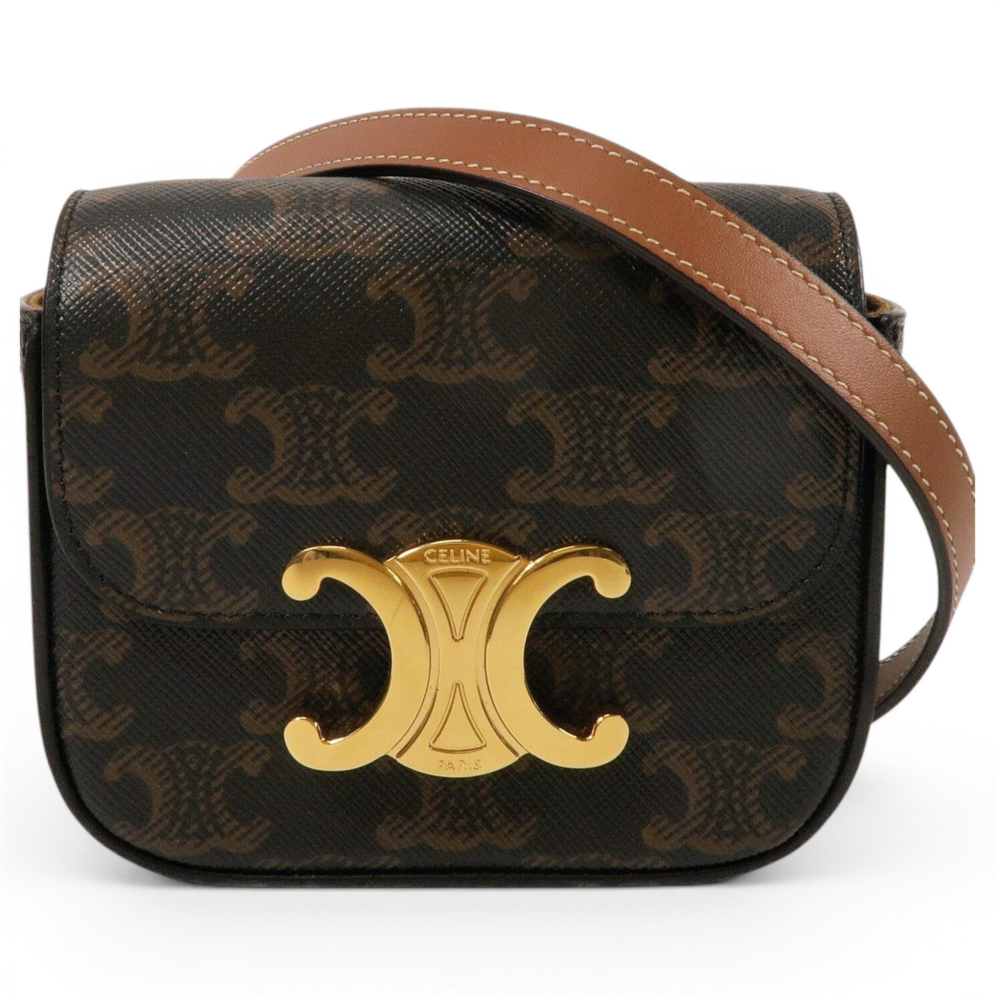 Triomphe leather crossbody bag