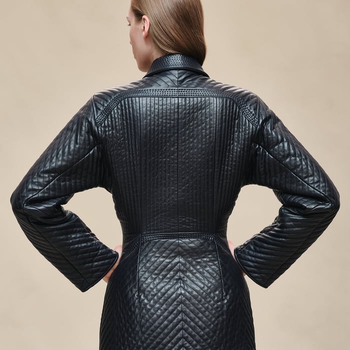 Bleu Noir Quilted Equestrian Jacket