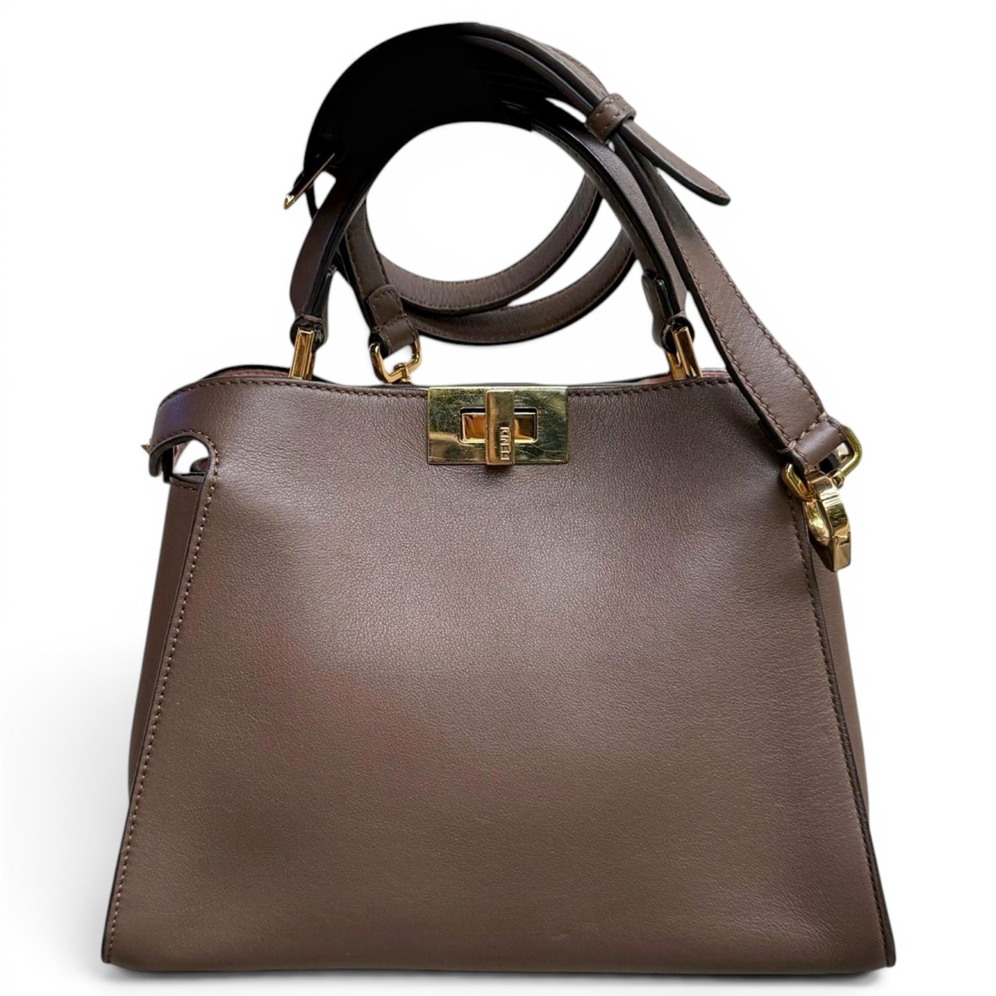 Peekaboo leather handbag