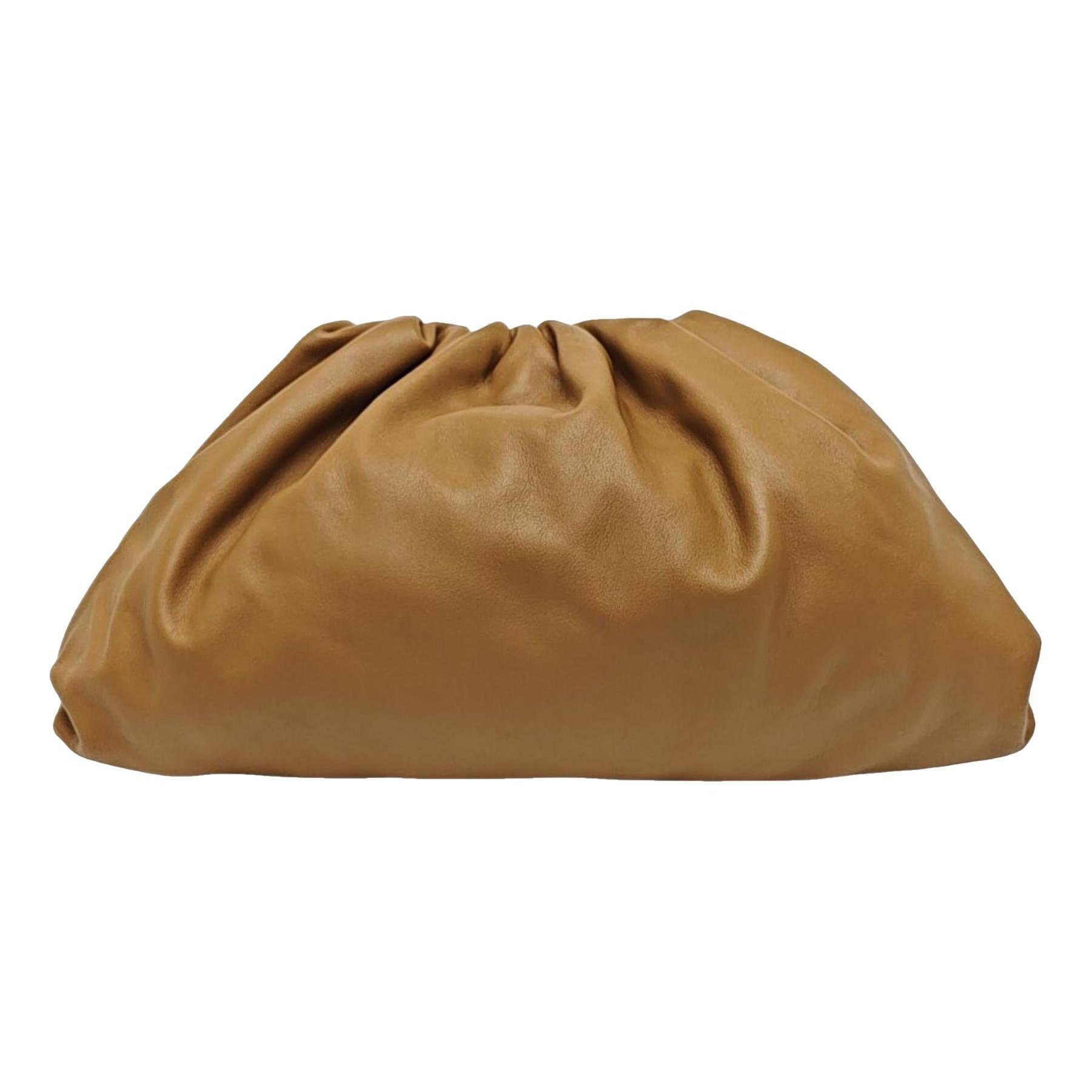 Pouch leather clutch bag