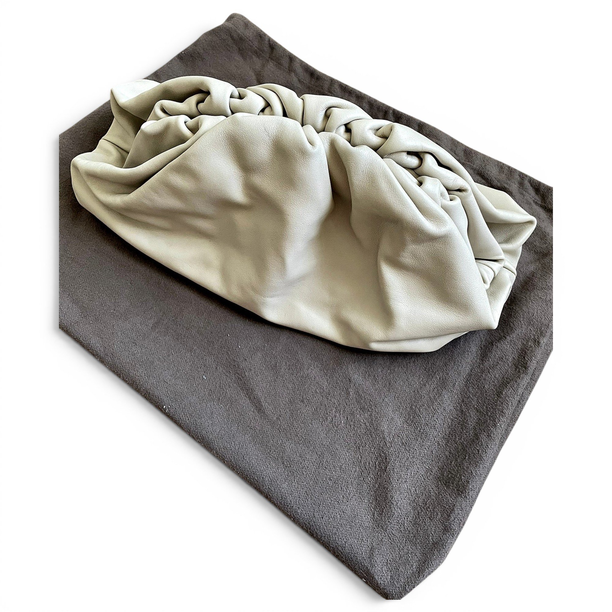 Pouch leather clutch bag