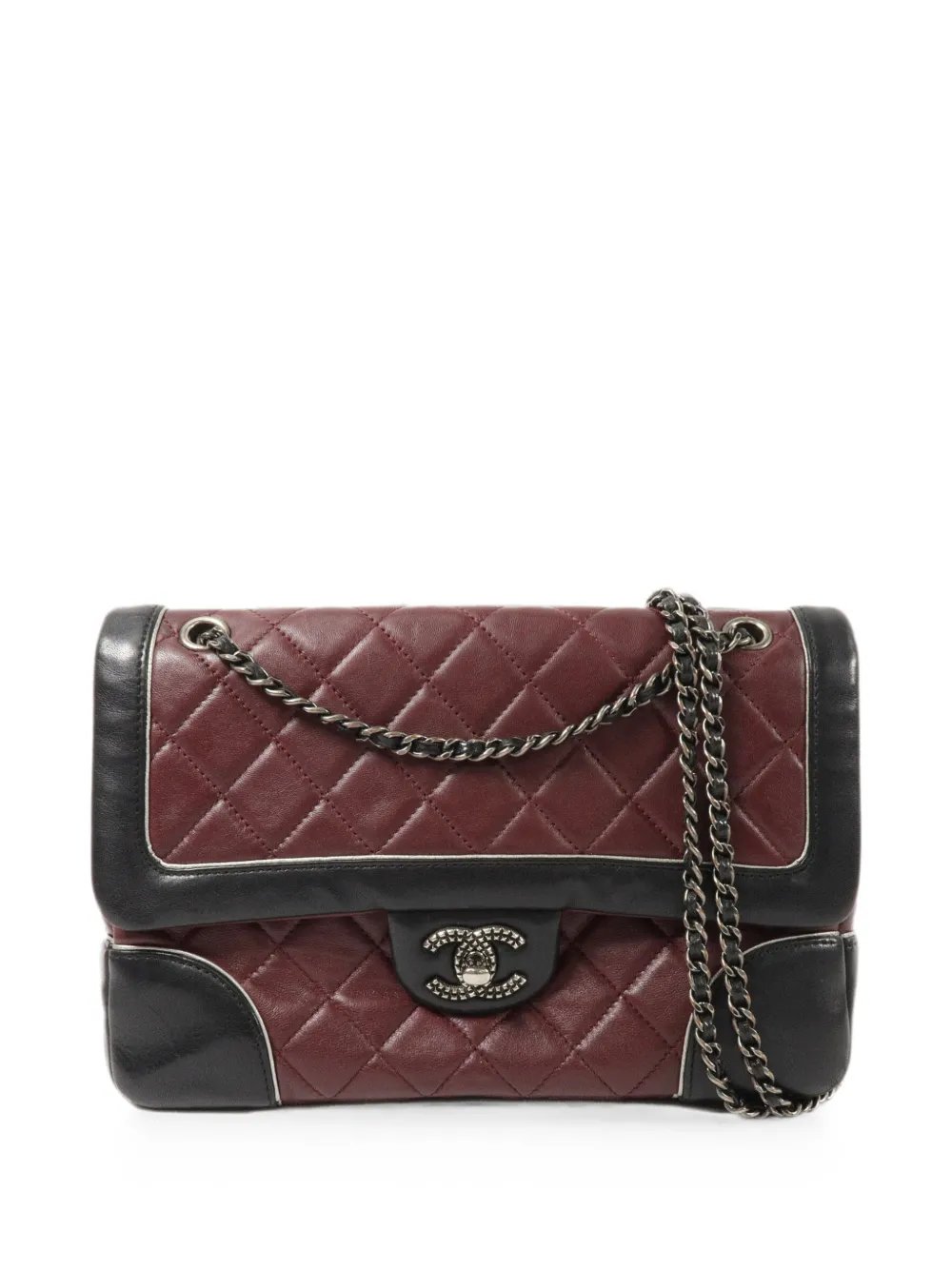 CC turn-lock chain shoulder bag