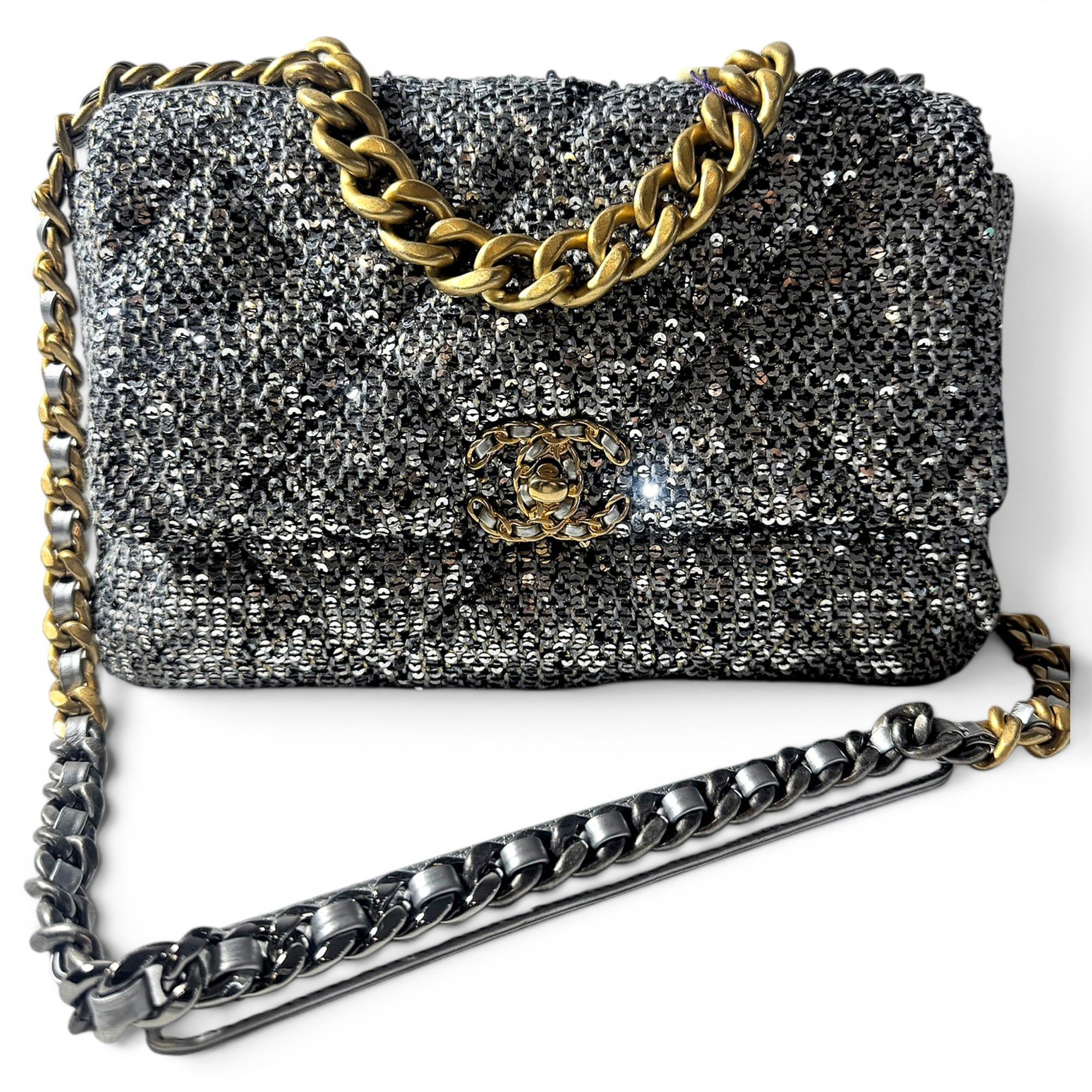 Chanel 19 tweed handbag