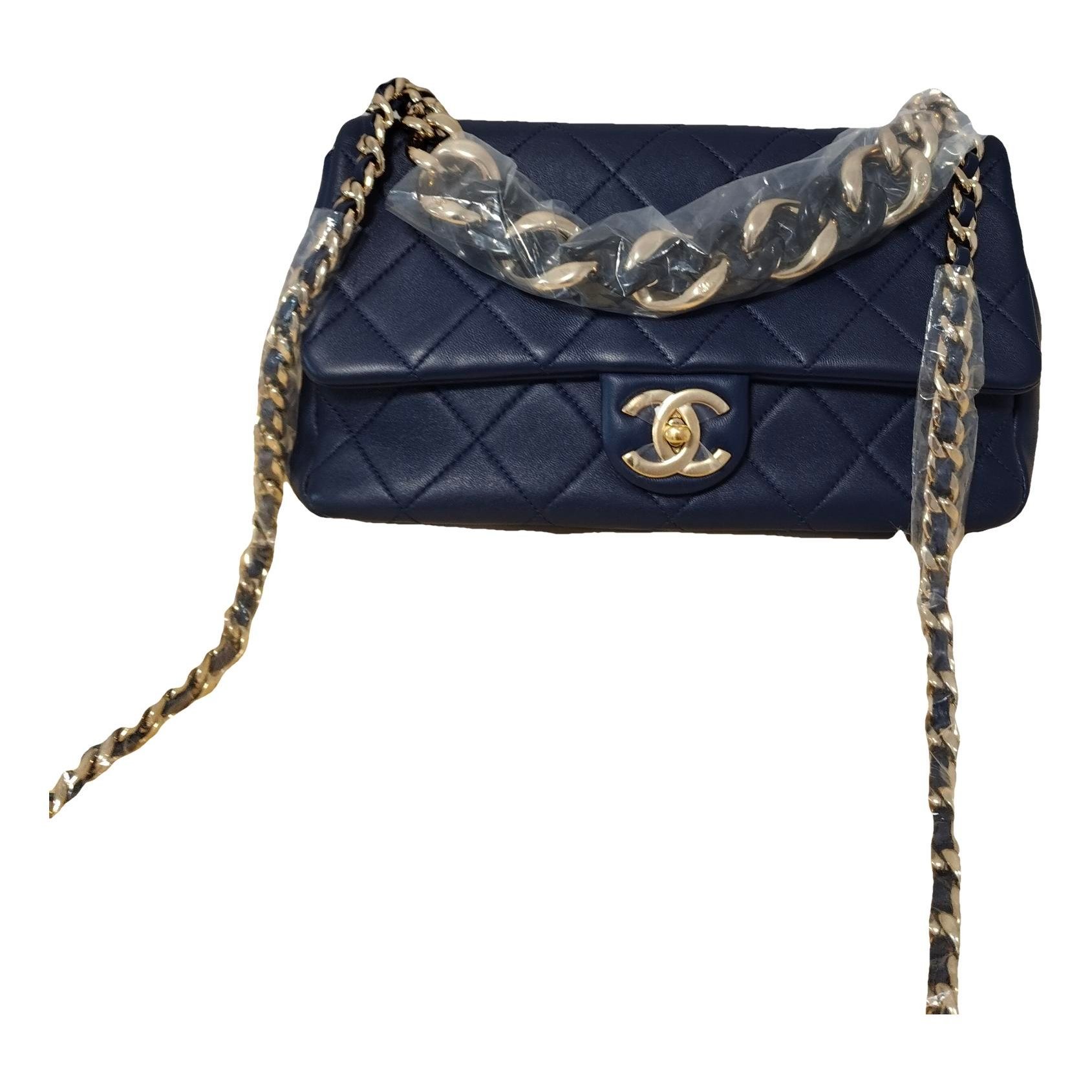 Wallet On Chain Boy Half Flap leather crossbody bag