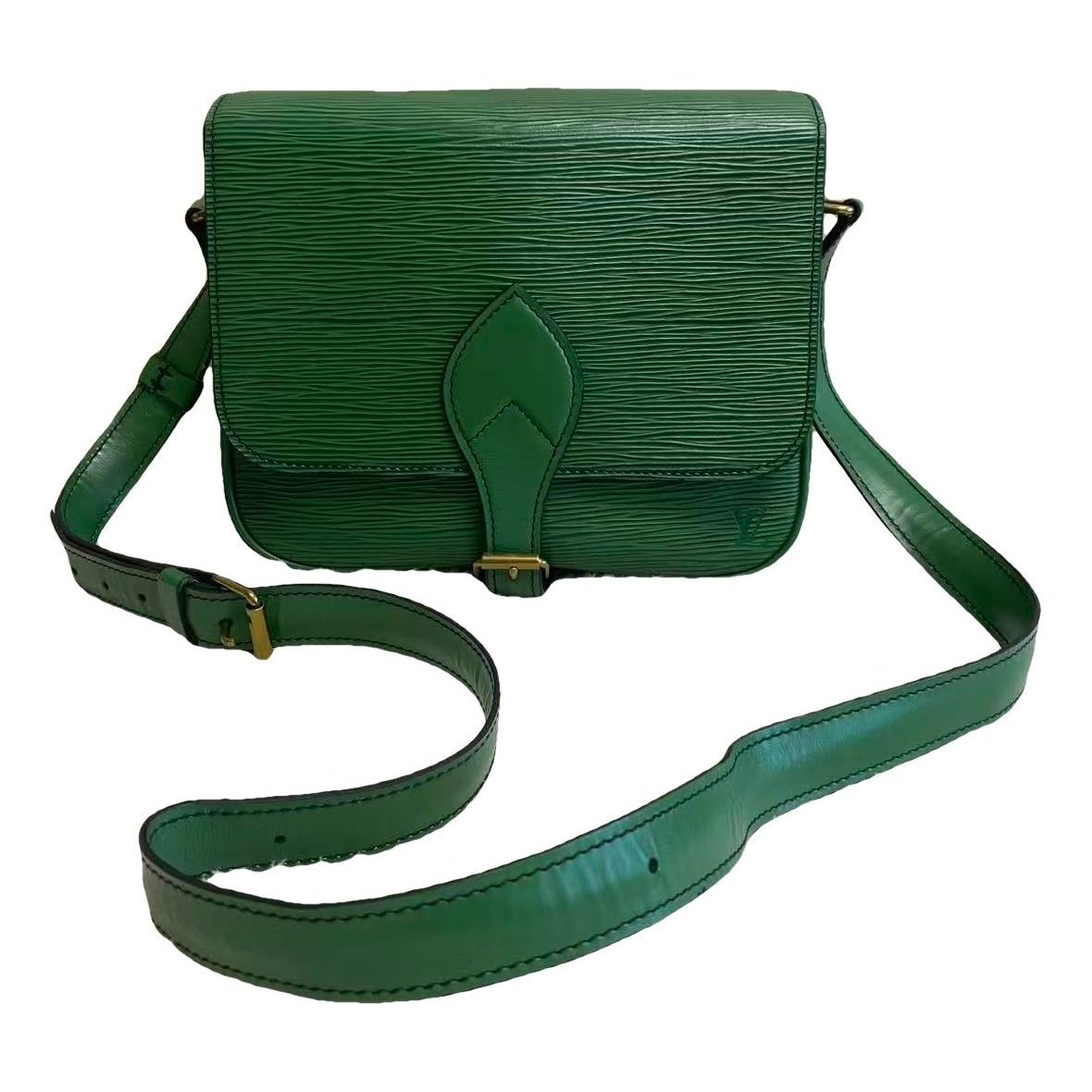 Cartouchière leather crossbody bag