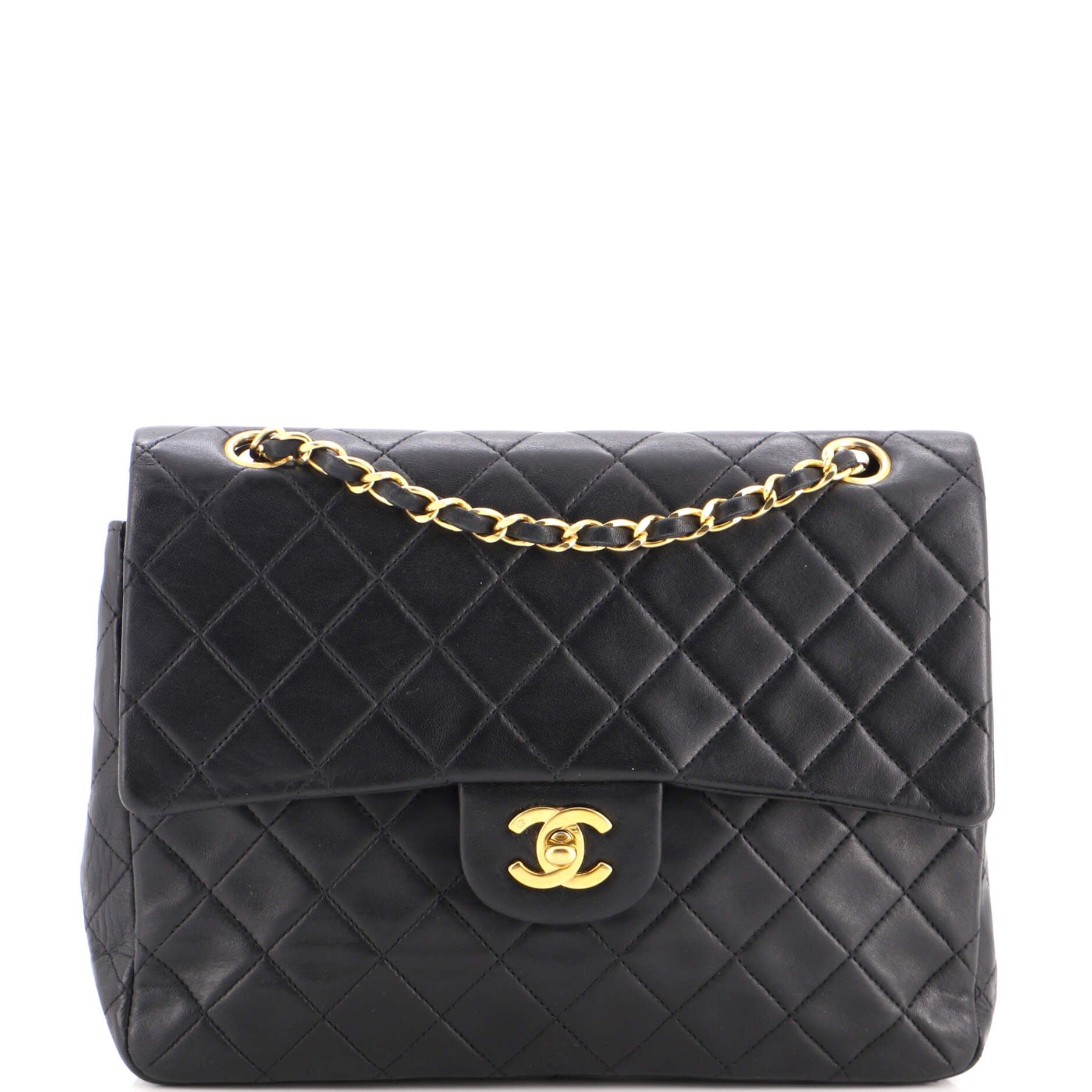 Vintage Classic Double Flap Bag Quilted Lambskin Medium