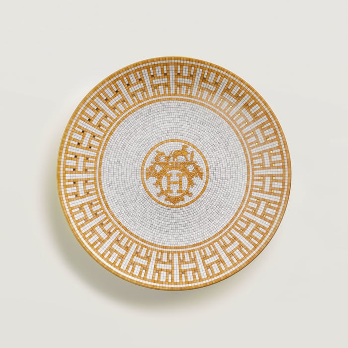 썽 꼴로리 Mosaique Au 24 Gold 디저트 플레이트