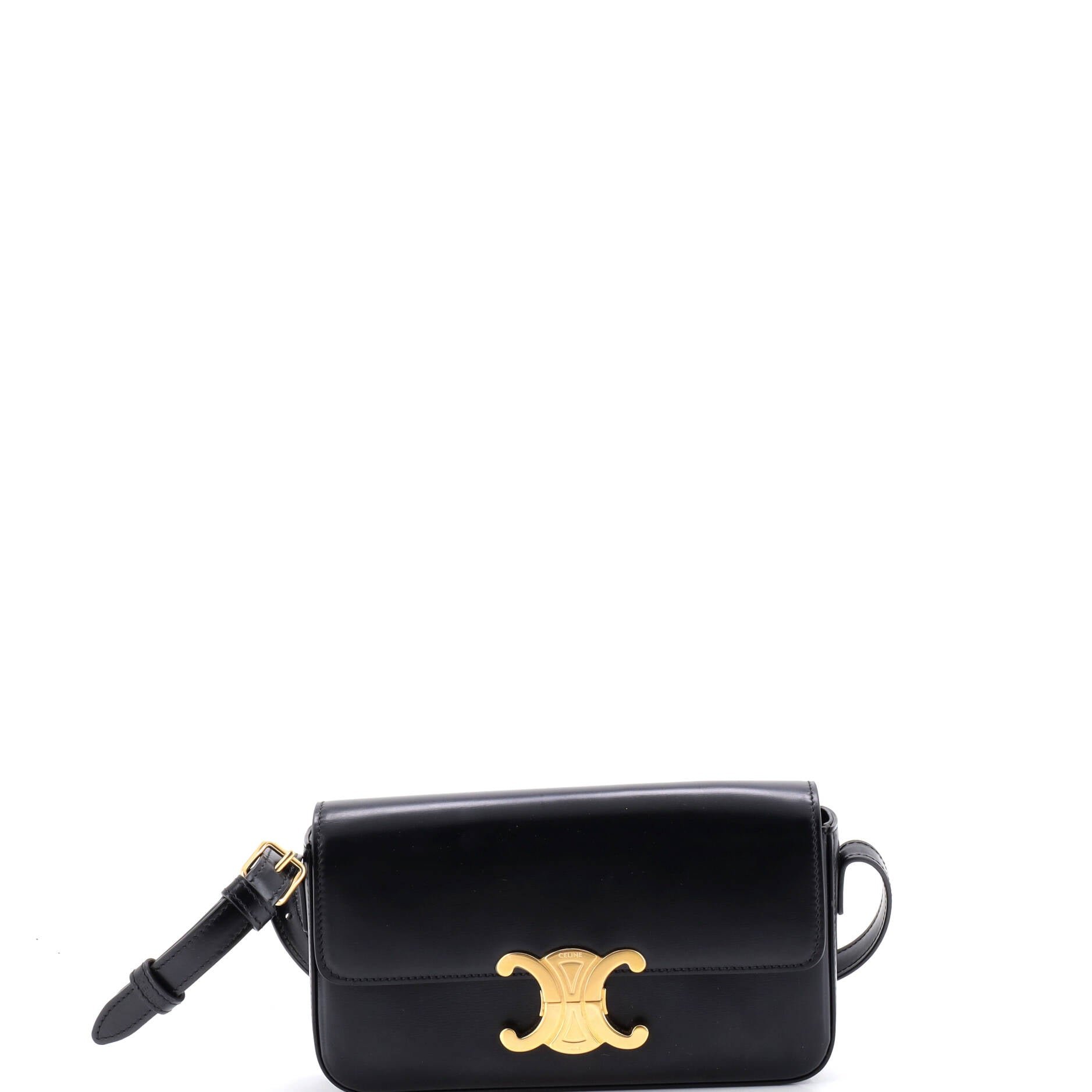 Celine Triomphe East-West Shoulder Bag Smooth Calfskin