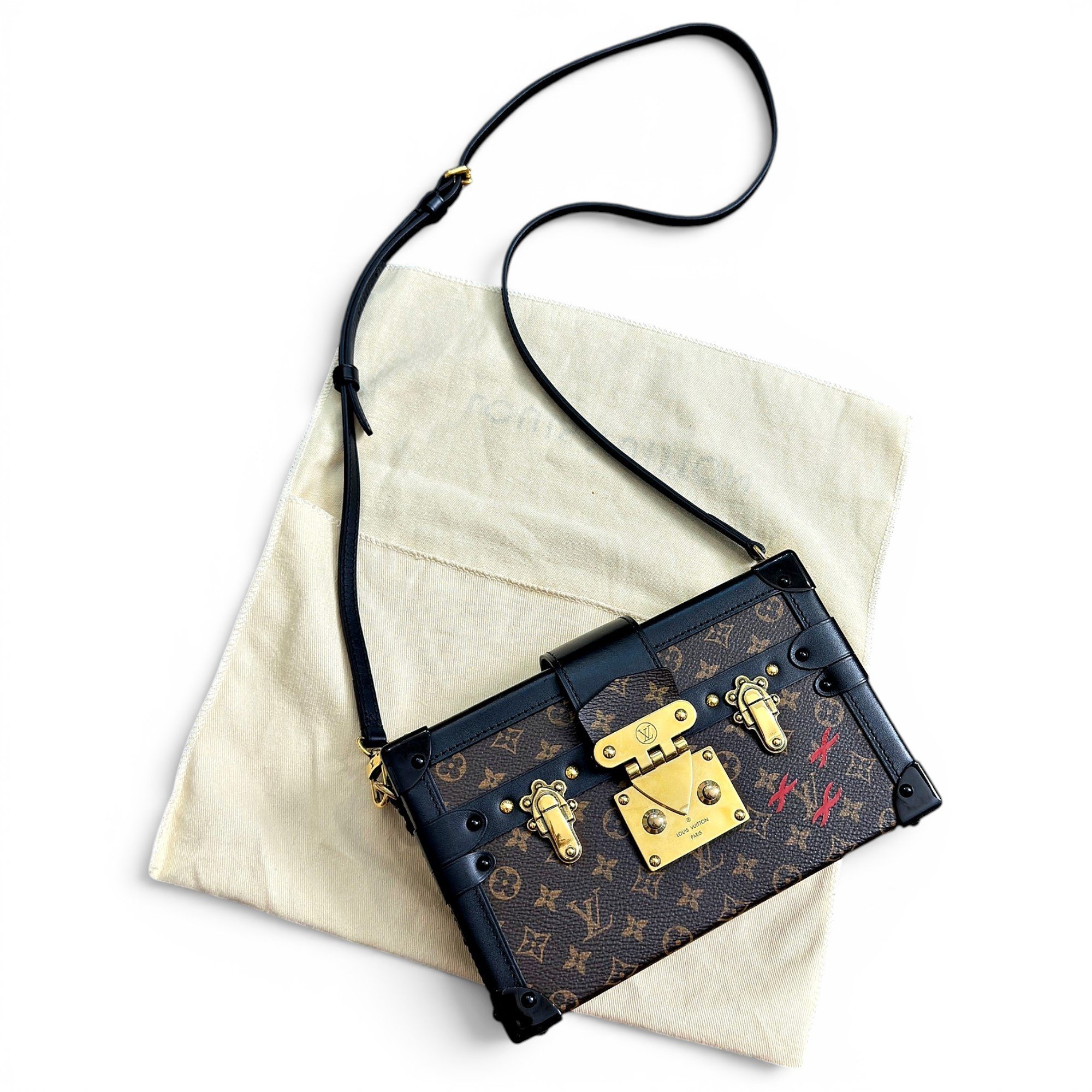 Petite Malle leather crossbody bag