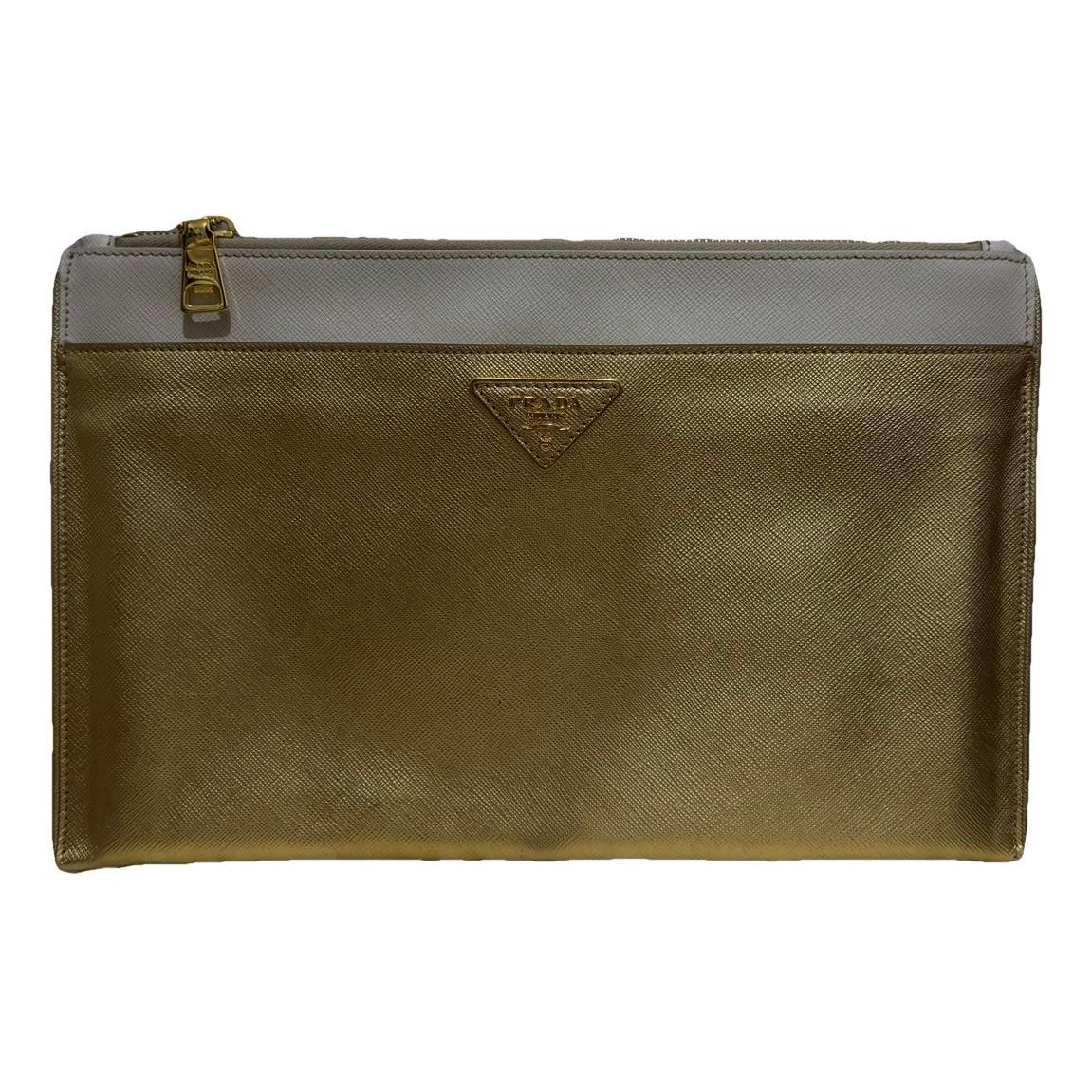 Leather clutch bag