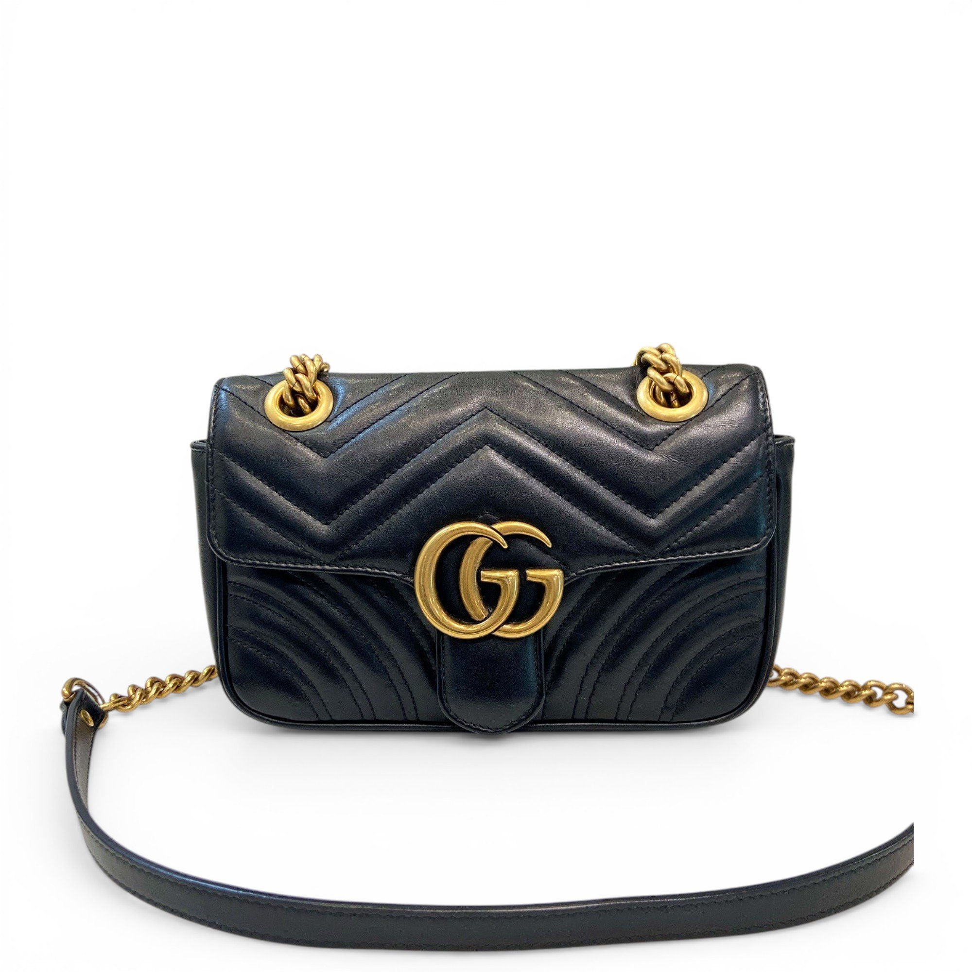 GG Marmont Flap leather crossbody bag