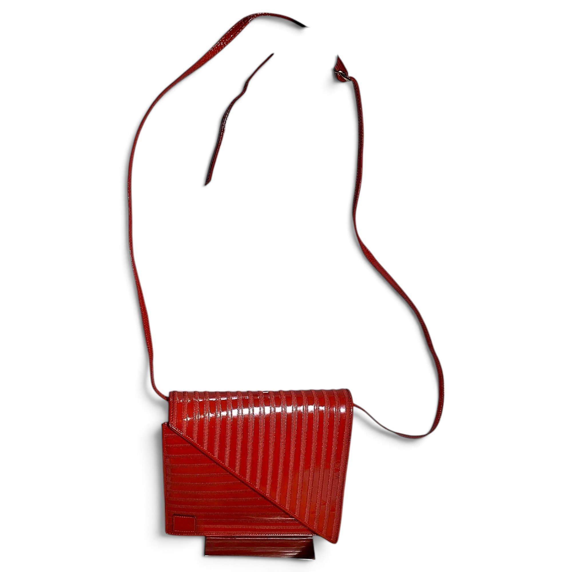 Patent leather crossbody bag