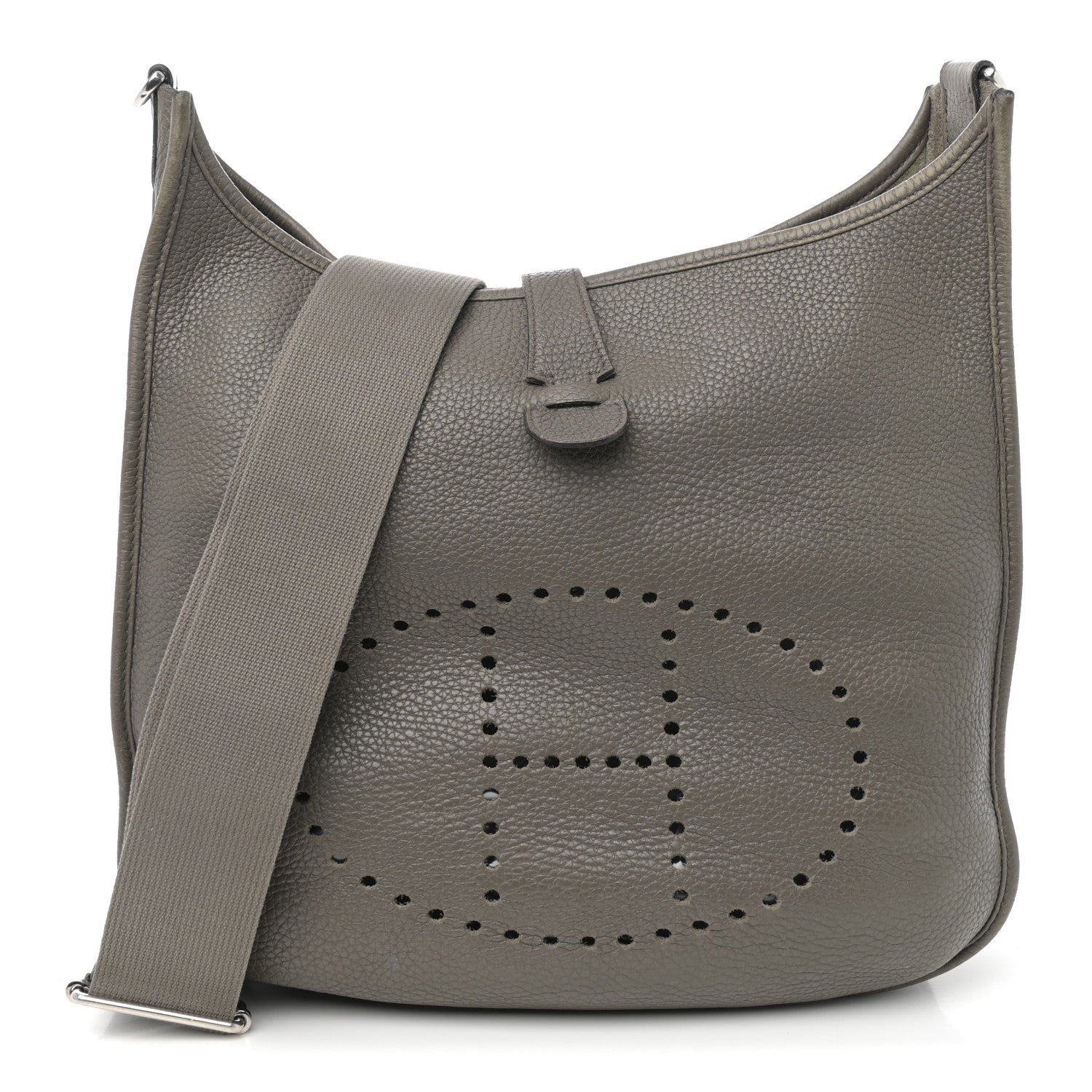 Hermes Taurillon Clemence Evelyne III GM Etain