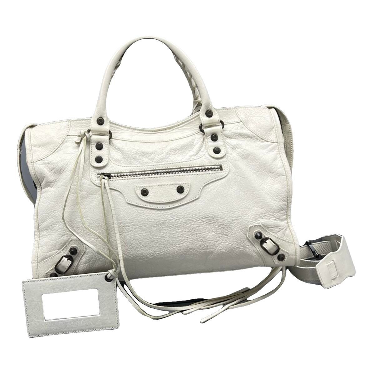 City leather handbag
