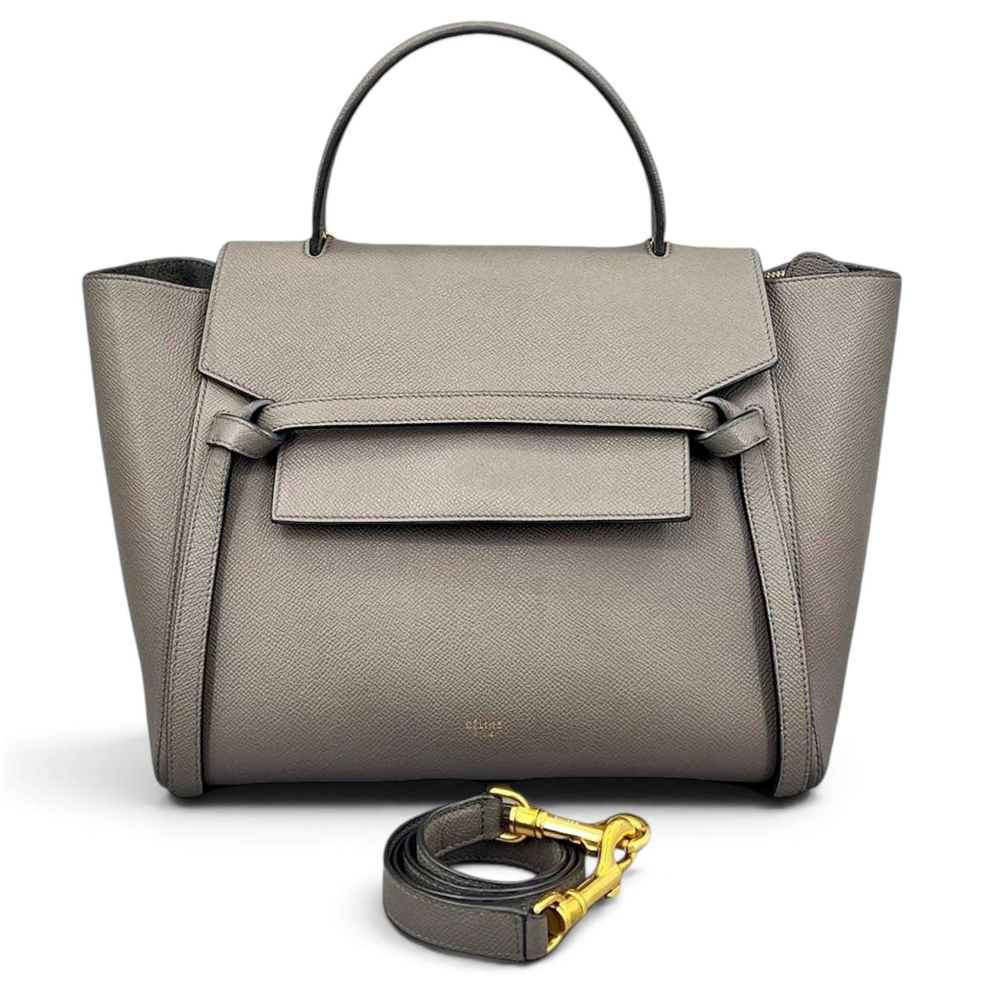 Belt leather handbag