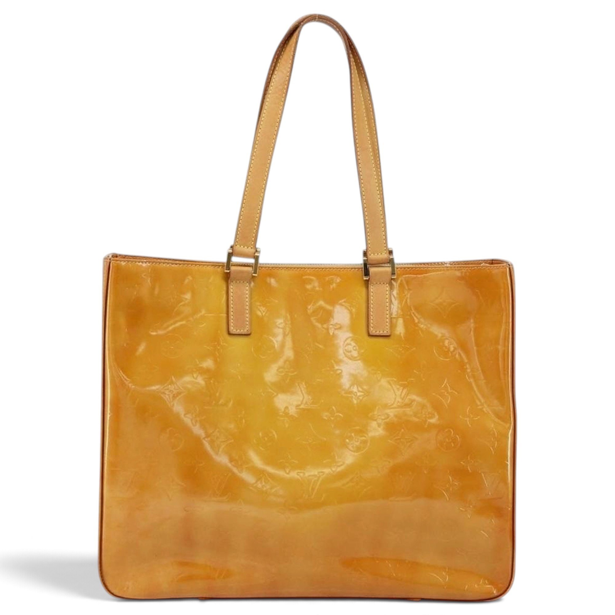 Columbus patent leather tote