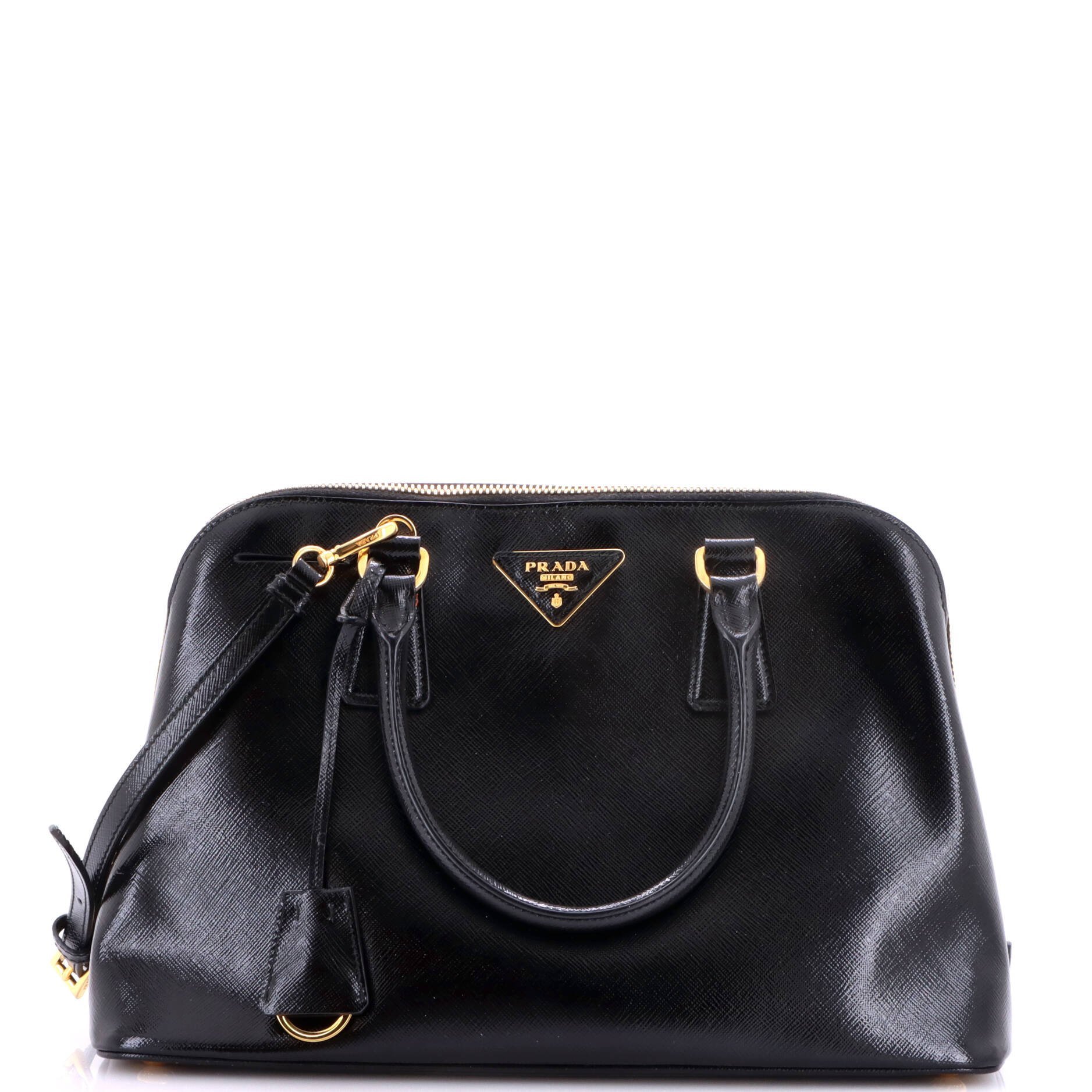Patent leather handbag