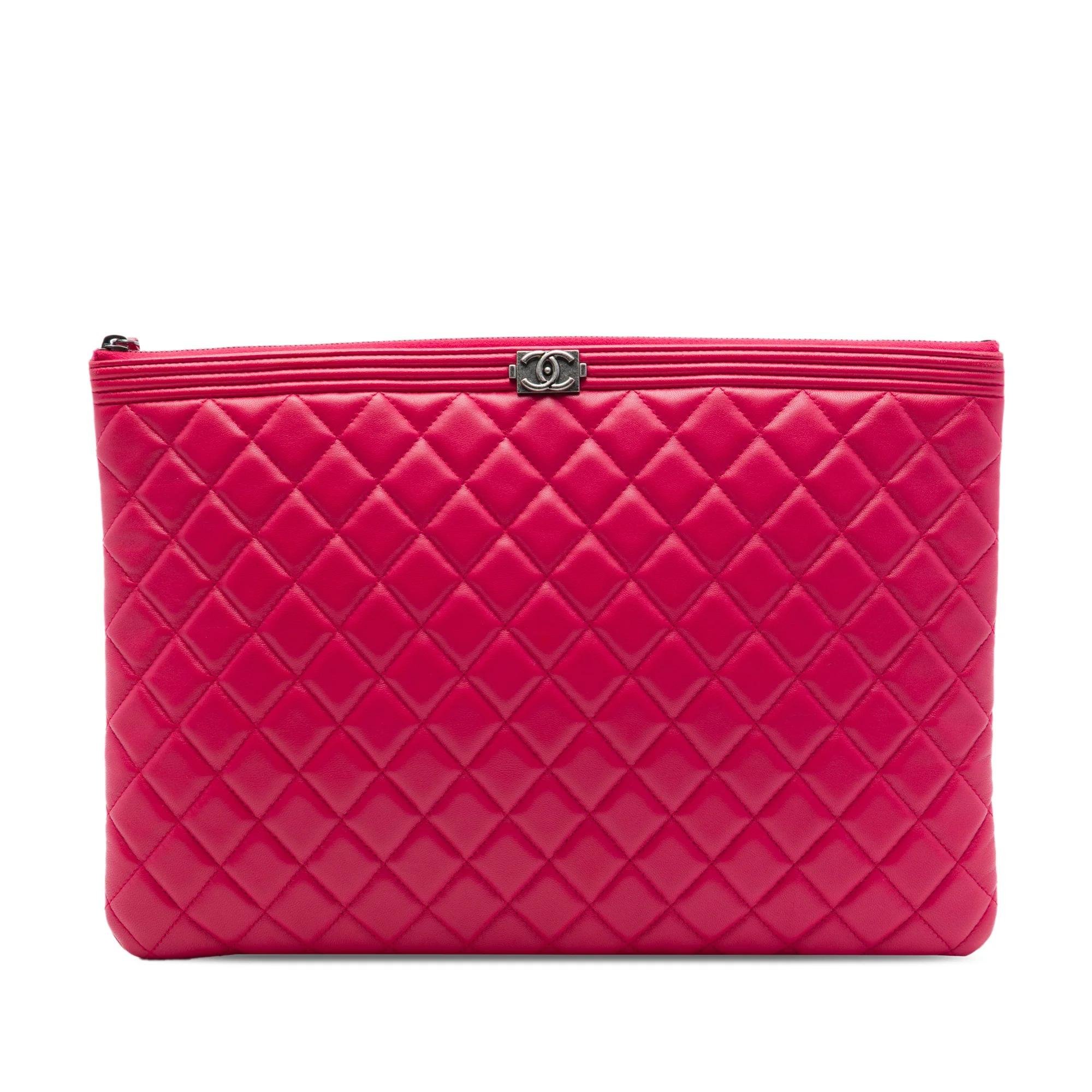 Boy pony-style calfskin clutch bag