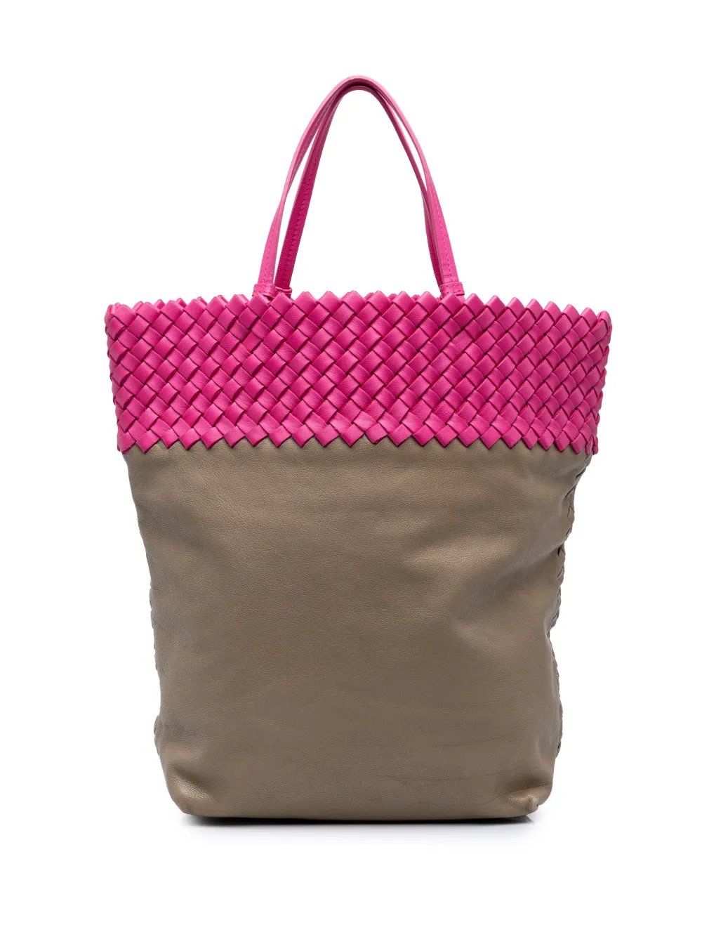 2012-2026 Intrecciato Trimmed Bicolor Nappa tote bag