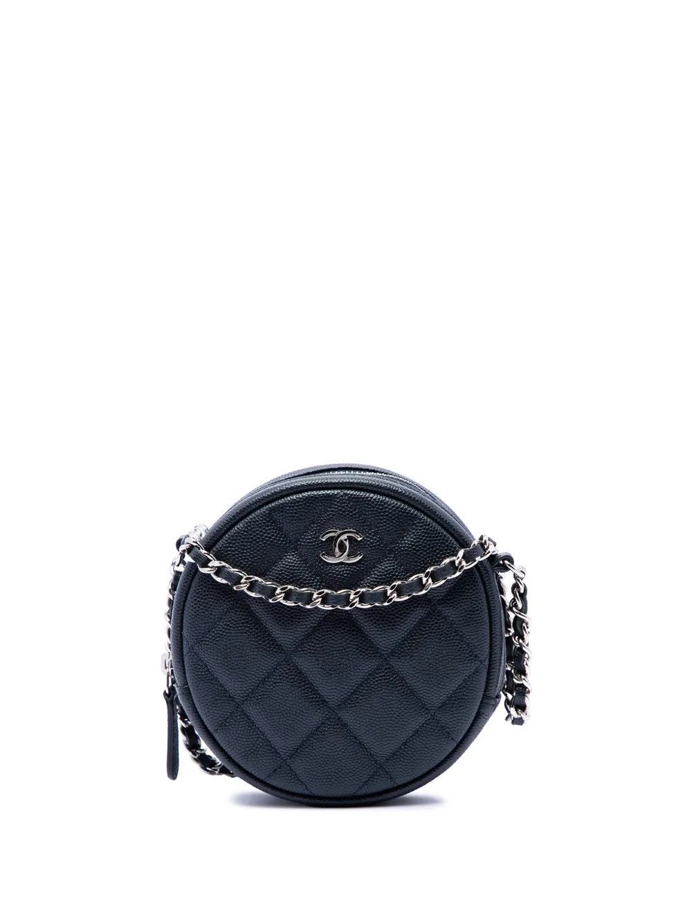 2018-2019 CC Quilted Caviar Round crossbody bag