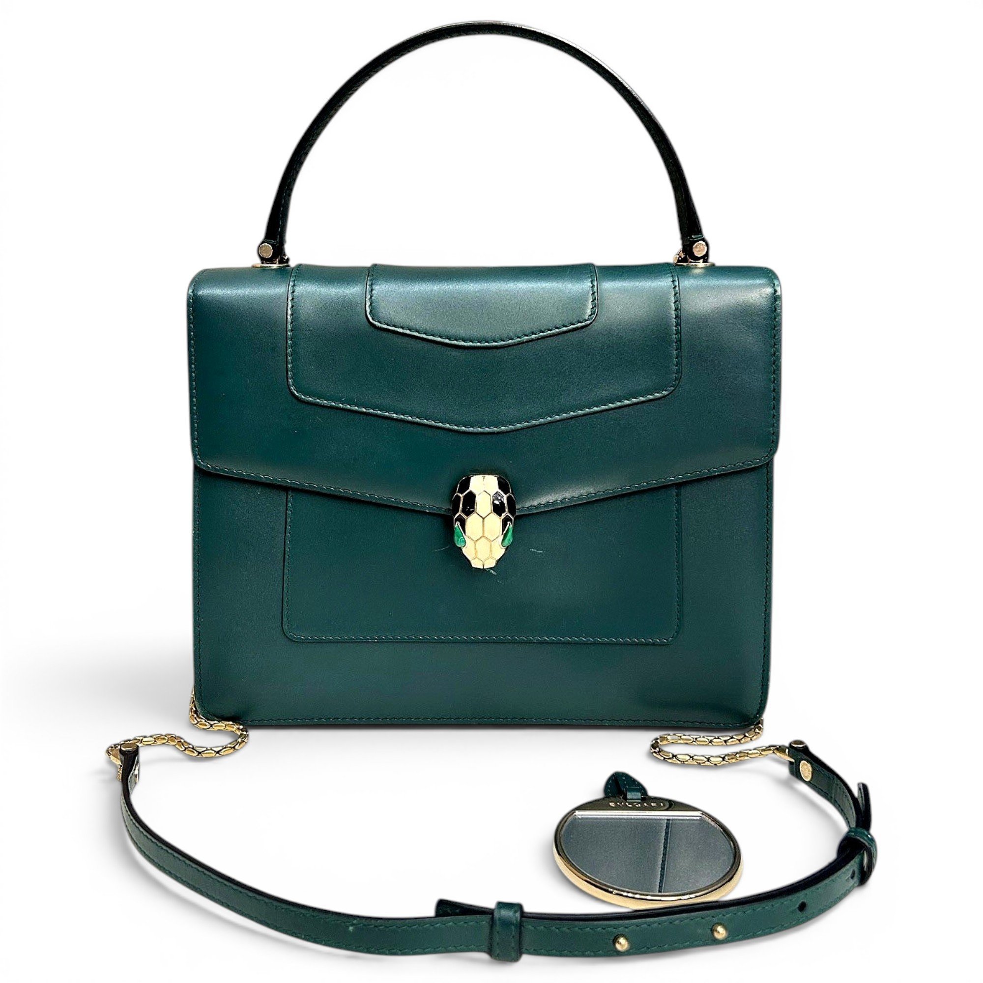 Bvlgari Serpenti linen handbag