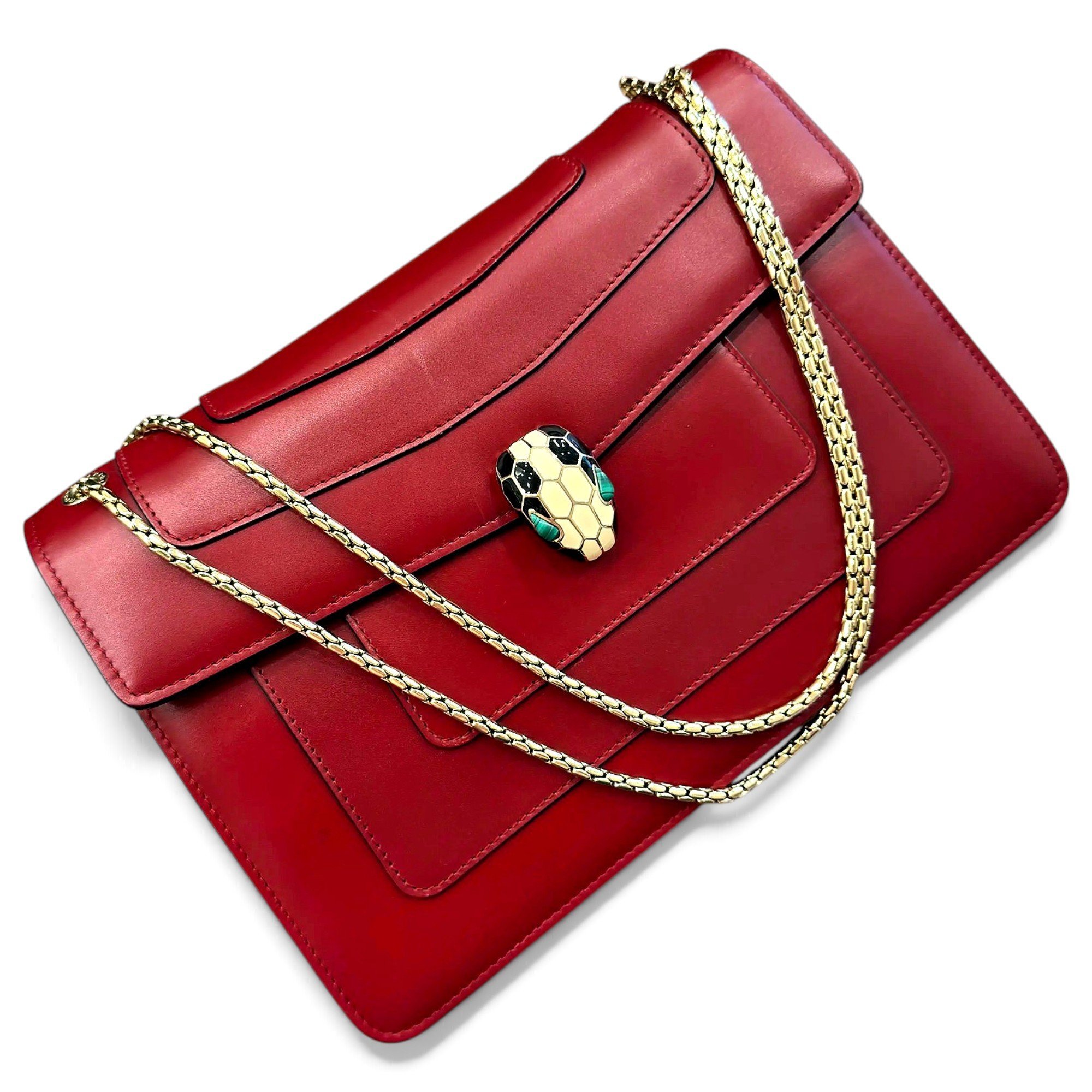 Serpenti leather handbag