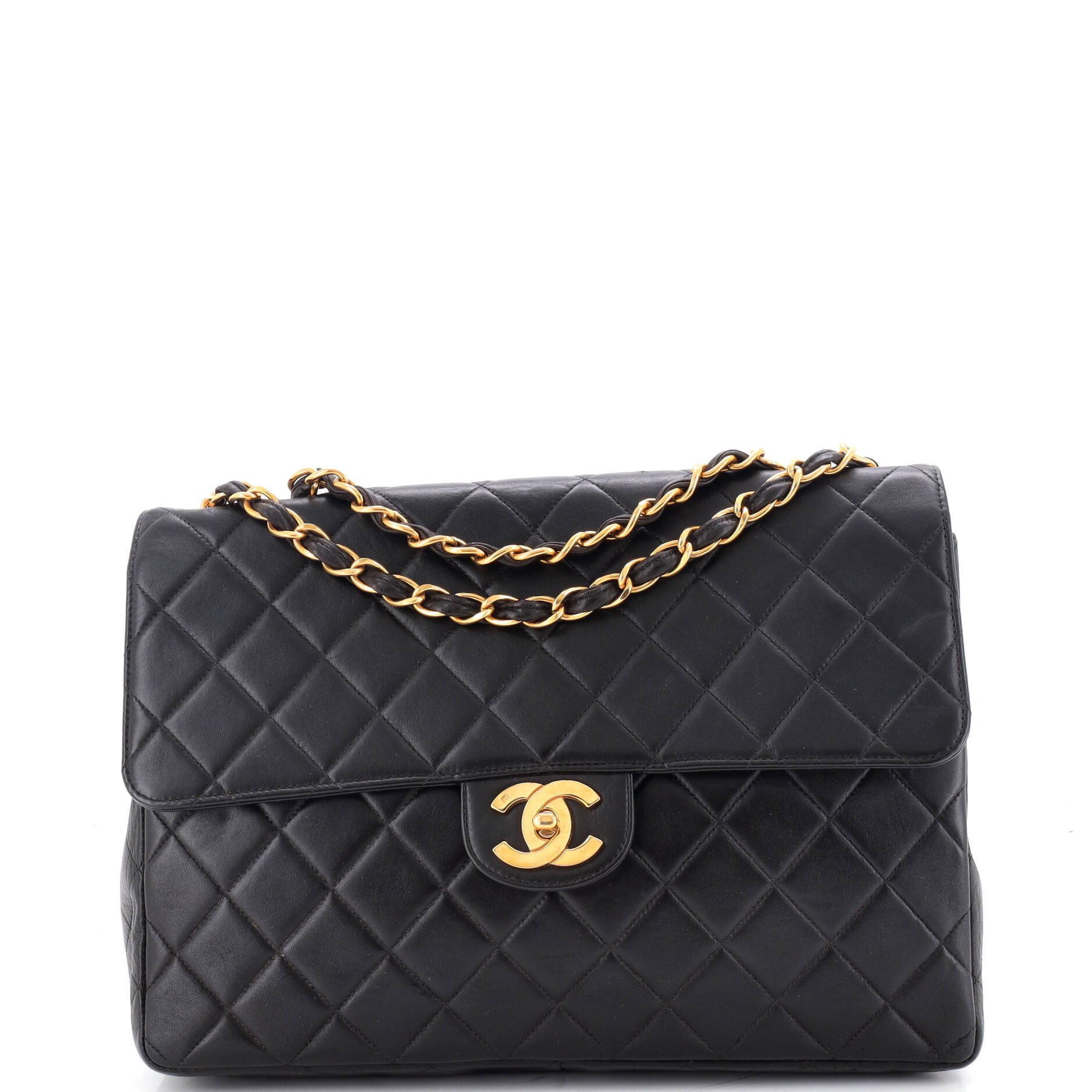 Vintage Classic Single Flap Bag Quilted Lambskin Maxi