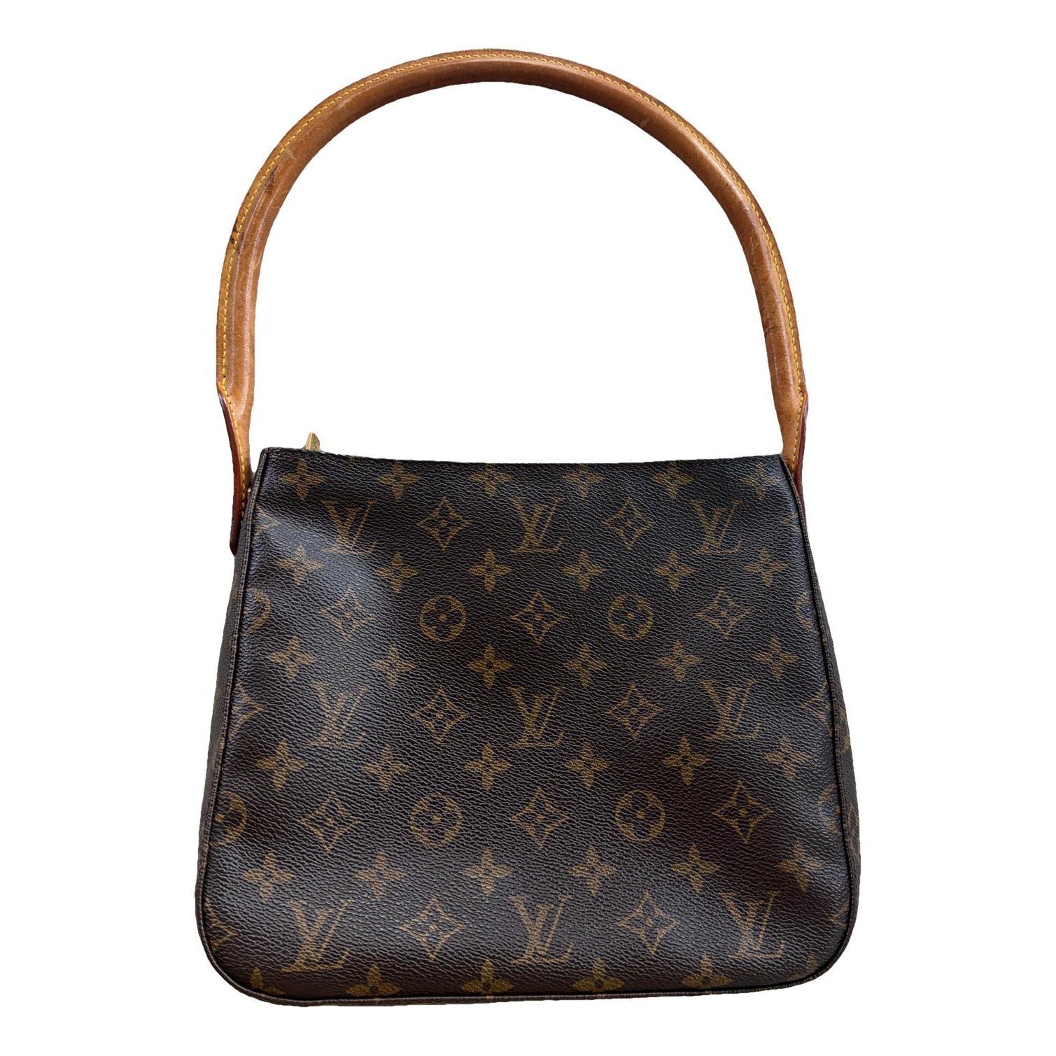 Looping leather handbag