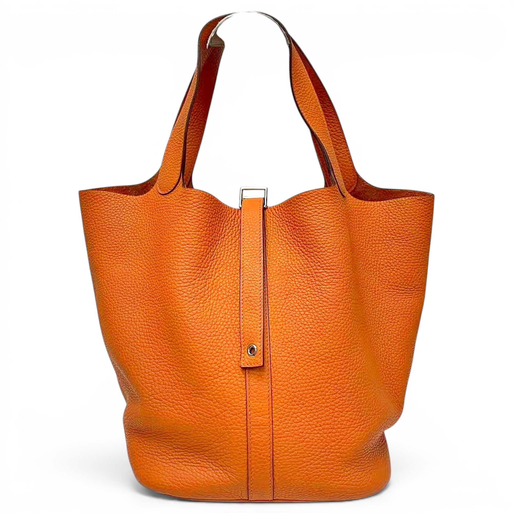 Picotin leather tote