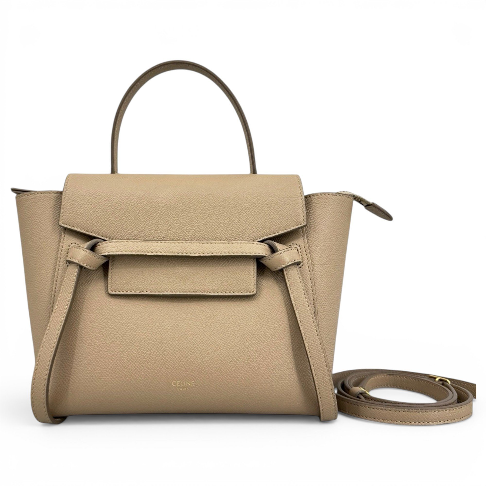 Belt leather handbag